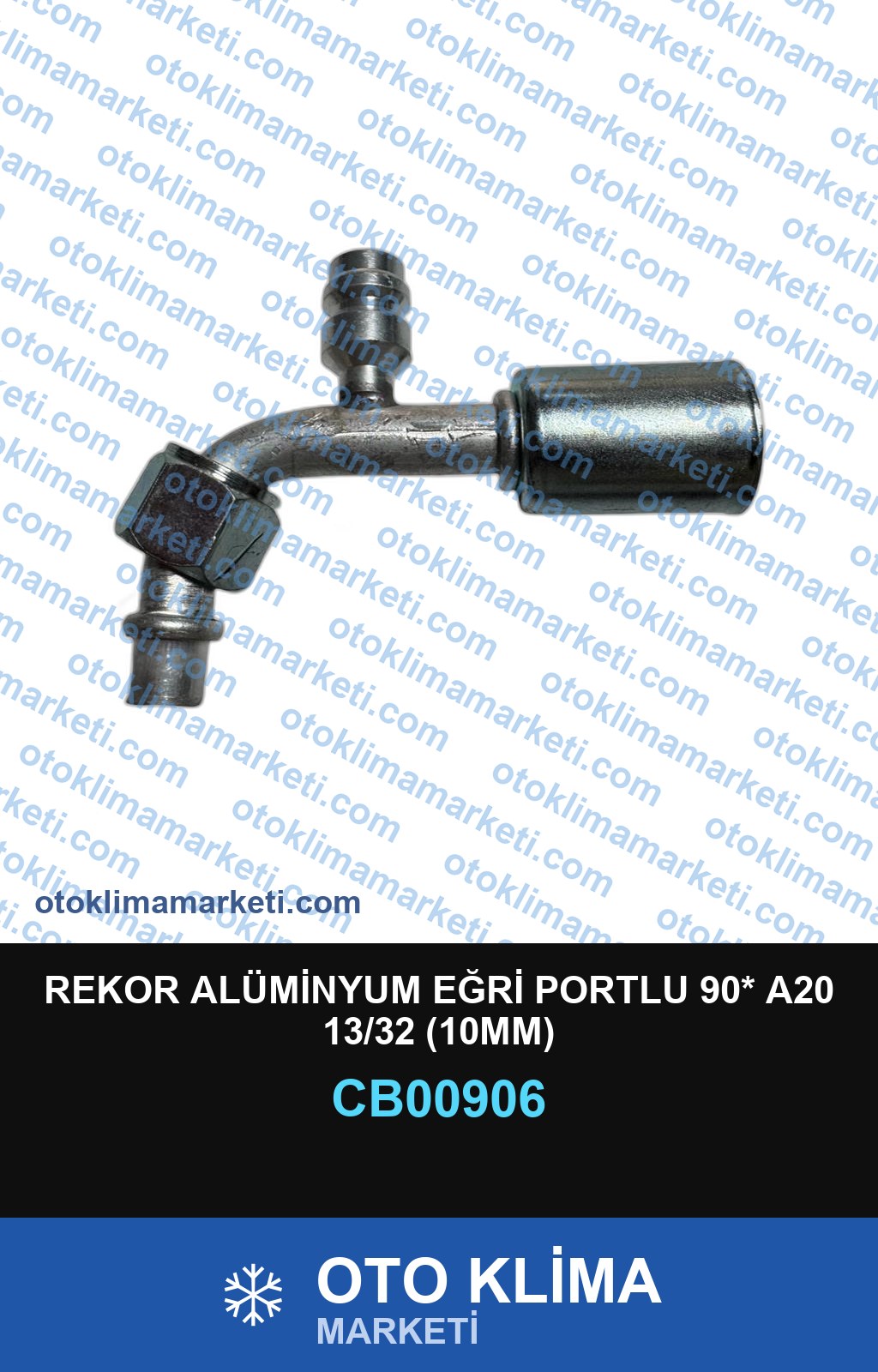 REKOR ALÜMİNYUM EĞRİ PORTLU 90* A20 13/32 (10MM)