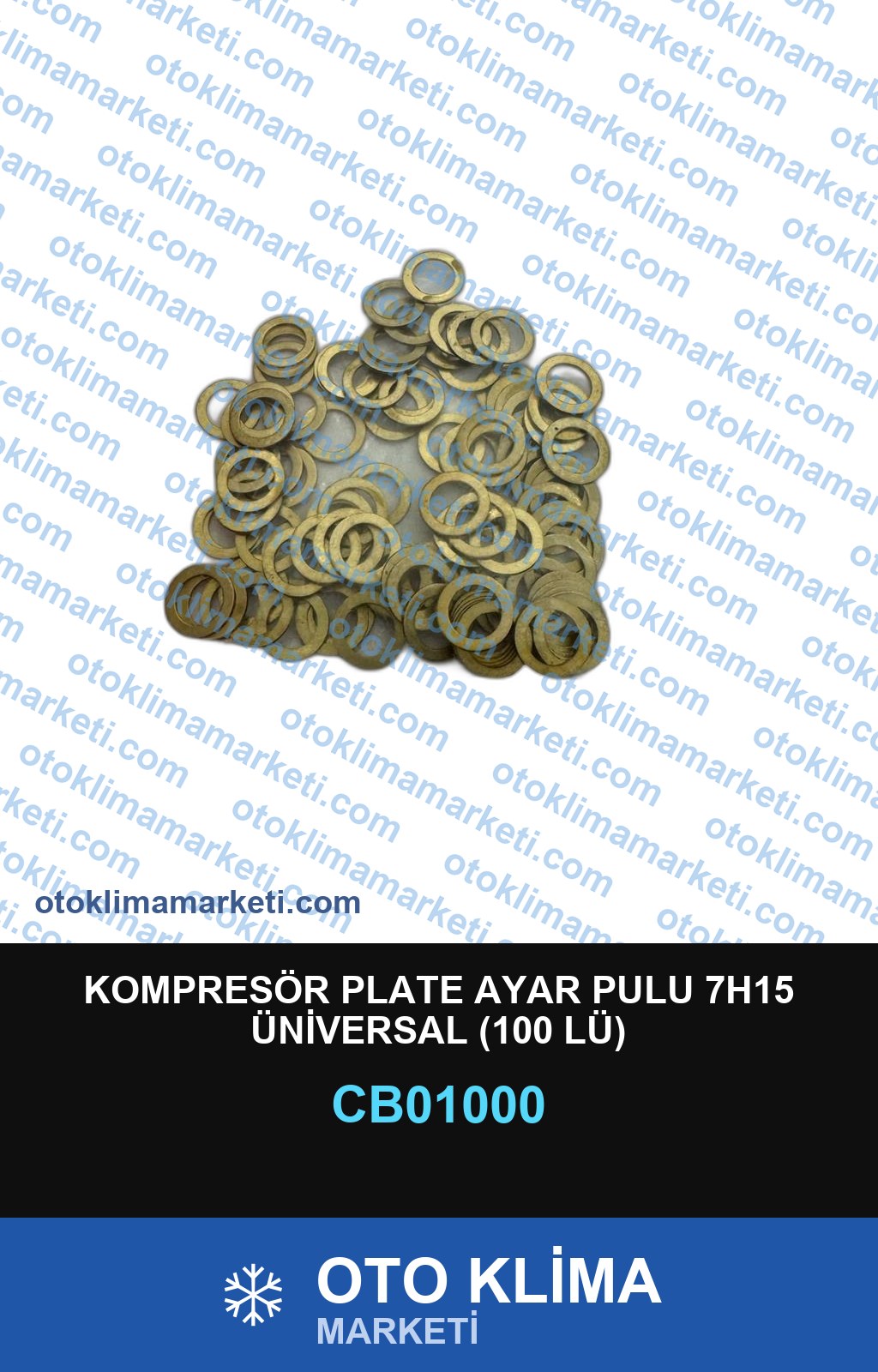 KOMPRESÖR PLATE AYAR PULU 7H15 ÜNİVERSAL (100 LÜ)