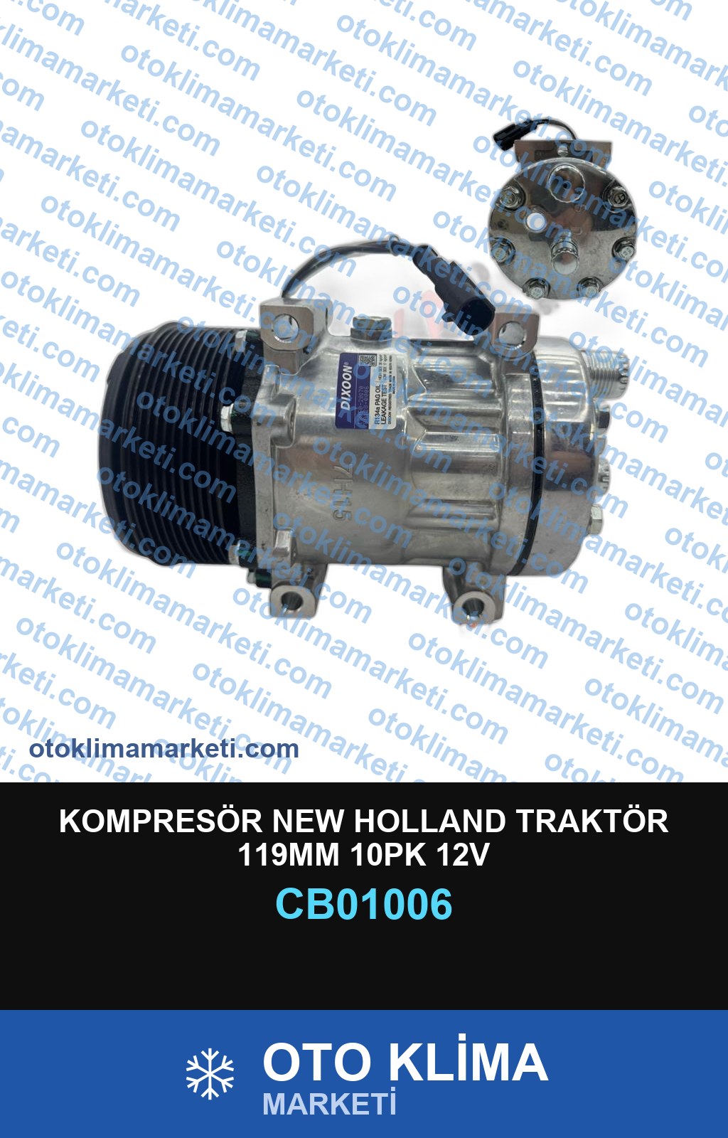 KOMPRESÖR NEW HOLLAND TRAKTÖR 119MM 10PK 12V