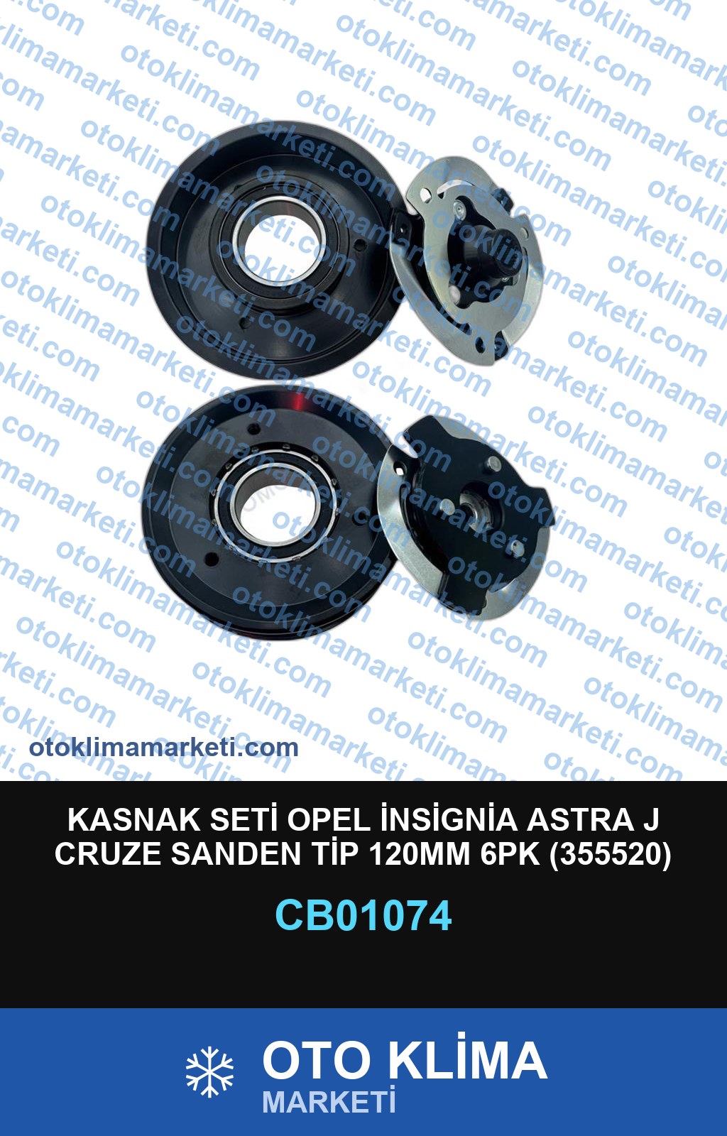 KASNAK SETİ OPEL İNSİGNİA ASTRA J CRUZE SANDEN TİP 120MM 6PK (355520)