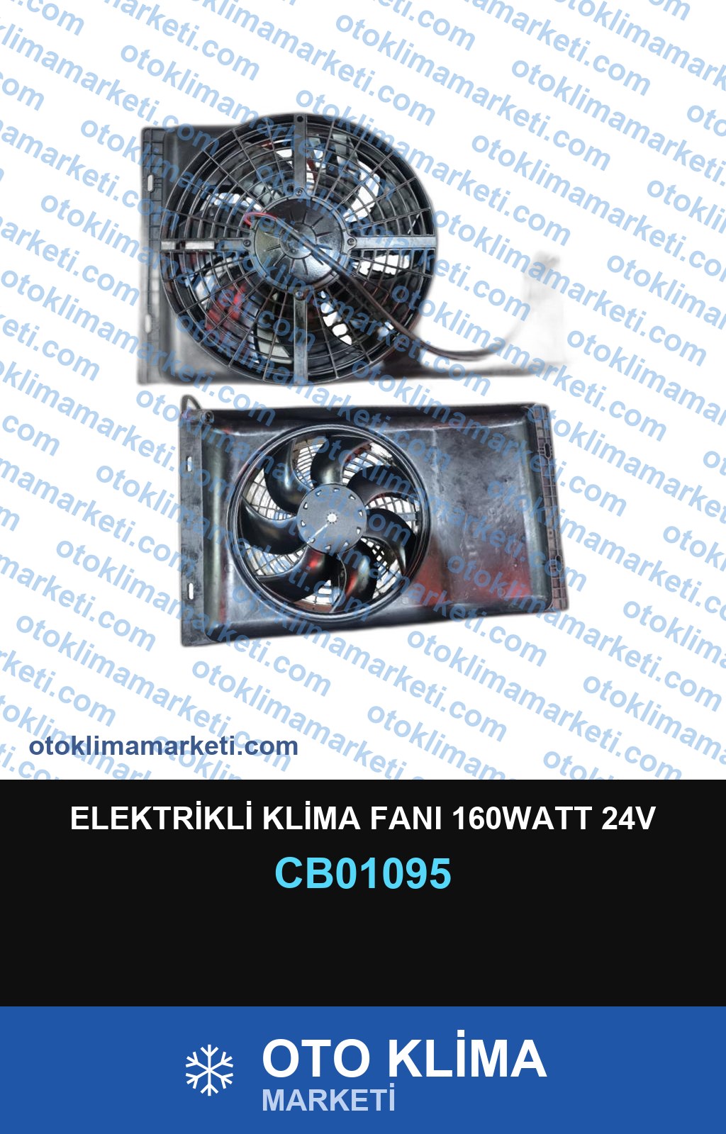 ELEKTRİKLİ KLİMA FANI 160WATT 24V