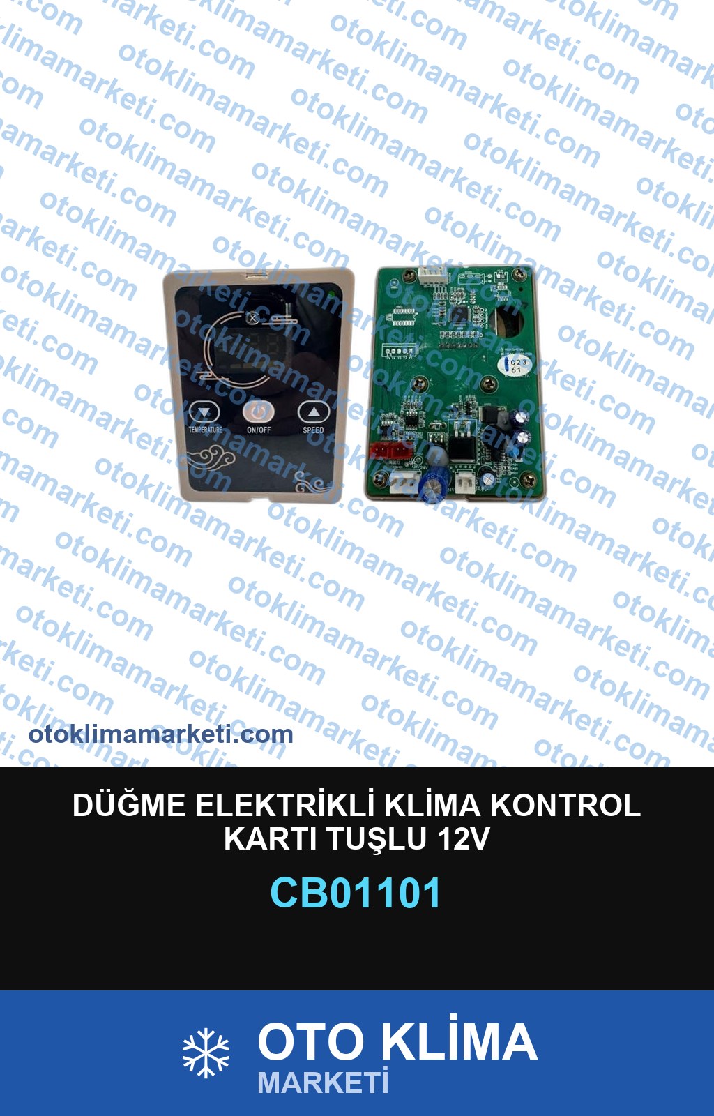 DÜĞME ELEKTRİKLİ KLİMA KONTROL KARTI TUŞLU 12V