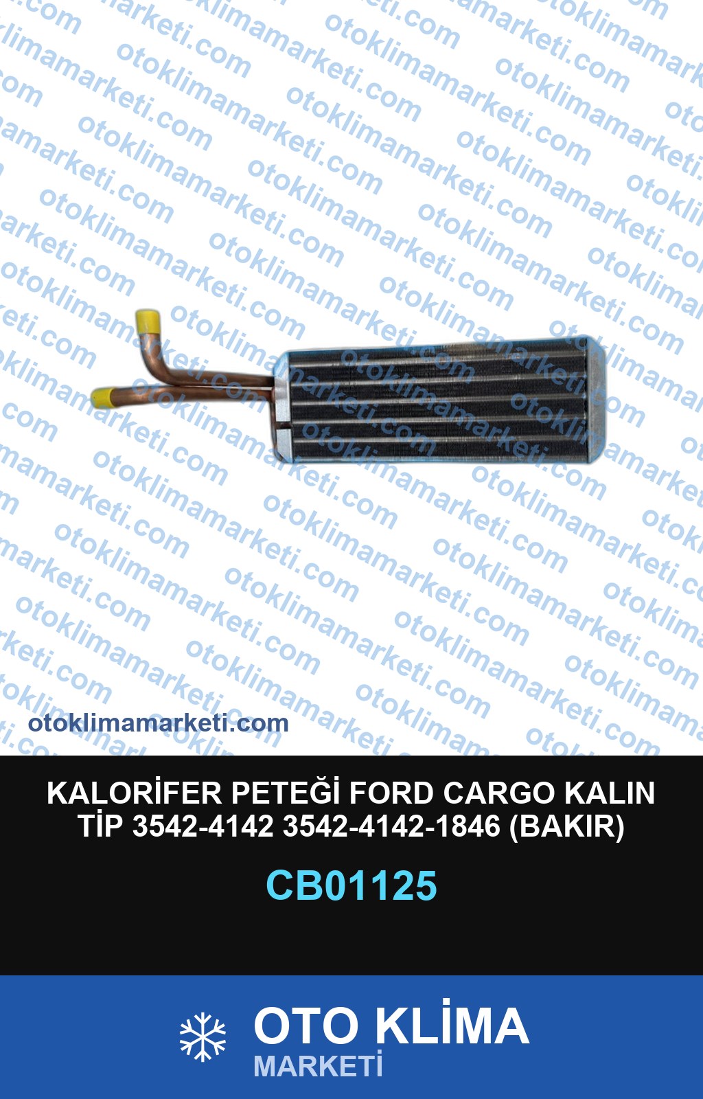 KALORİFER PETEĞİ FORD CARGO KALIN TİP 3542-4142 3542-4142-1846 (BAKIR)