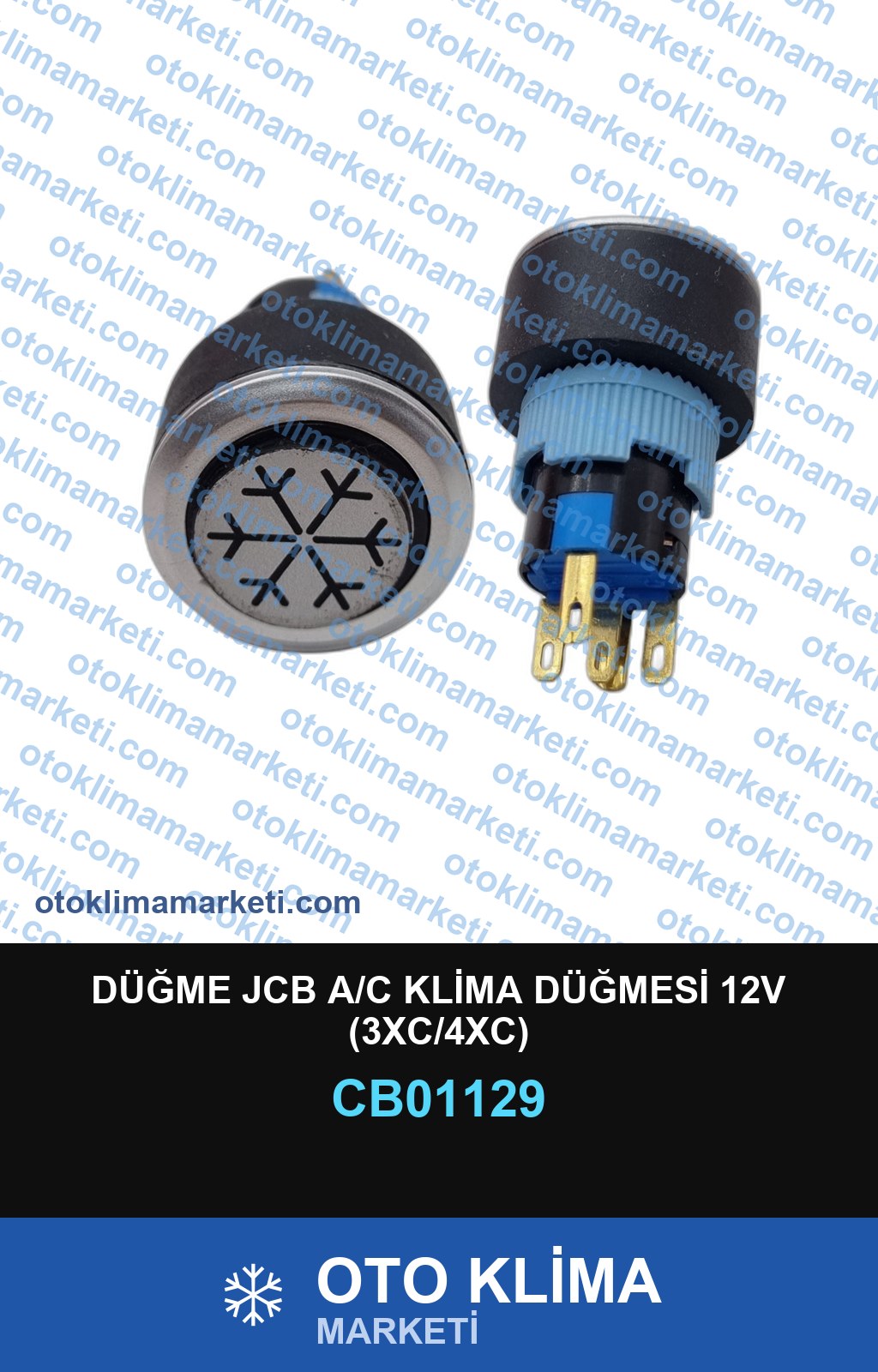 DÜĞME JCB A/C KLİMA DÜĞMESİ 12V (3XC/4XC)