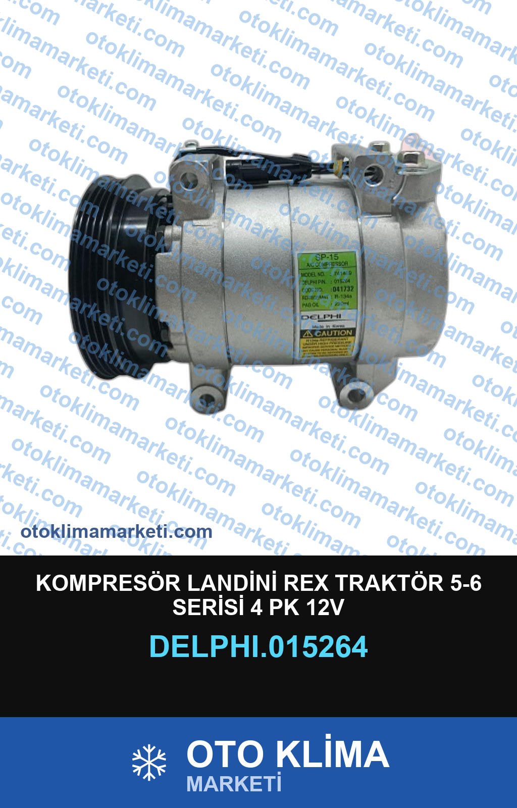 KOMPRESÖR LANDİNİ REX TRAKTÖR 5-6 SERİSİ 4 PK 12V