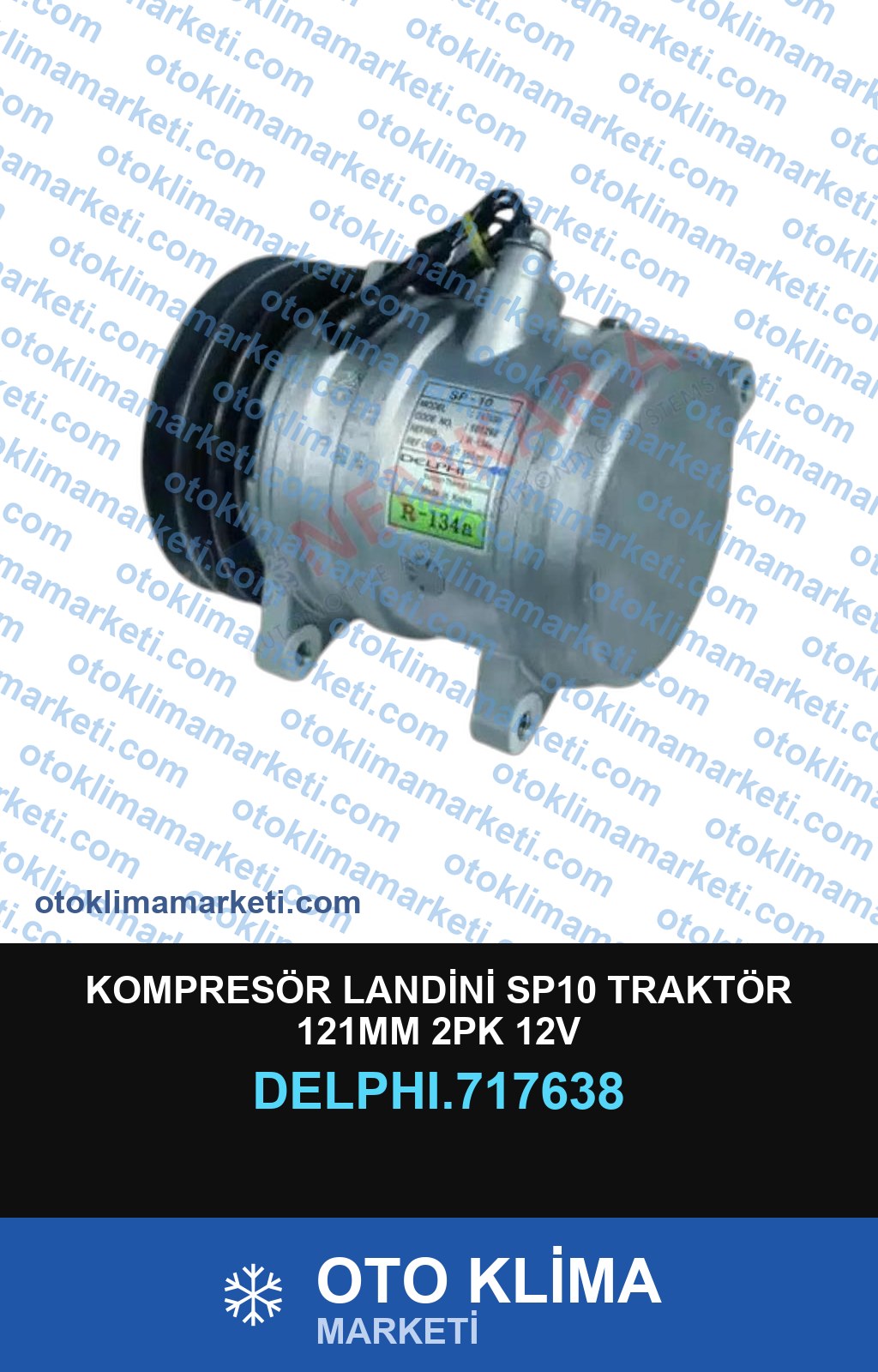 KOMPRESÖR LANDİNİ SP10 TRAKTÖR 121MM 2PK 12V