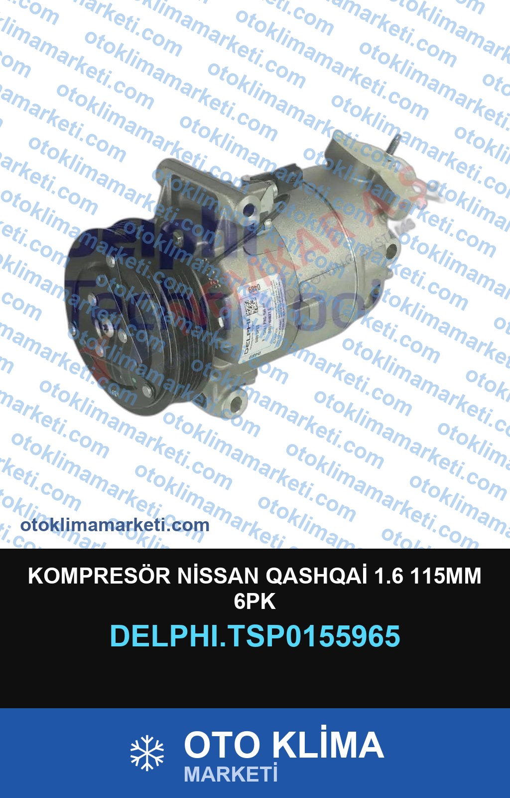 KOMPRESÖR NİSSAN QASHQAİ 1.6 115MM 6PK