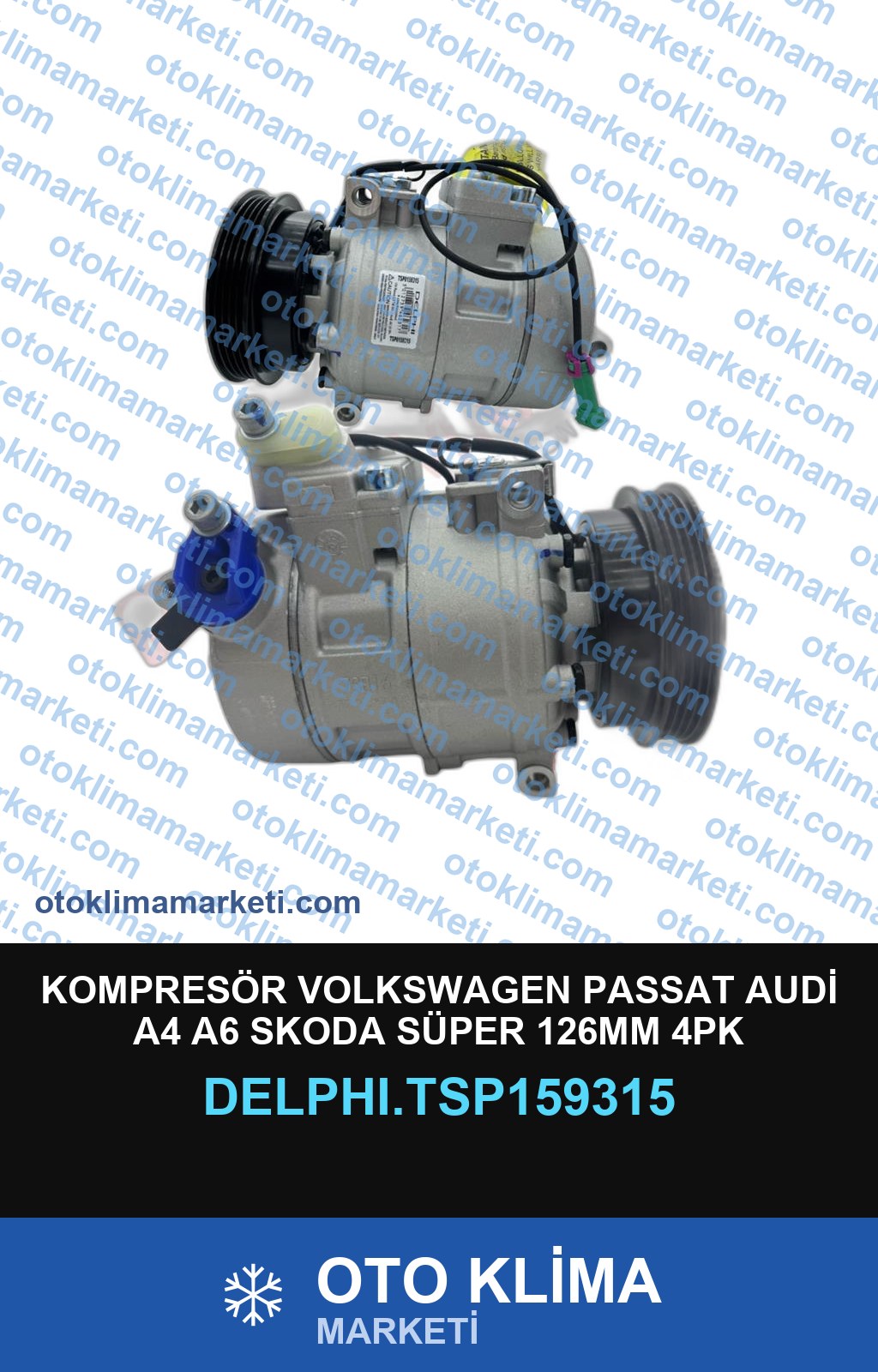 KOMPRESÖR VOLKSWAGEN PASSAT AUDİ A4 A6 SKODA SÜPER 126MM 4PK