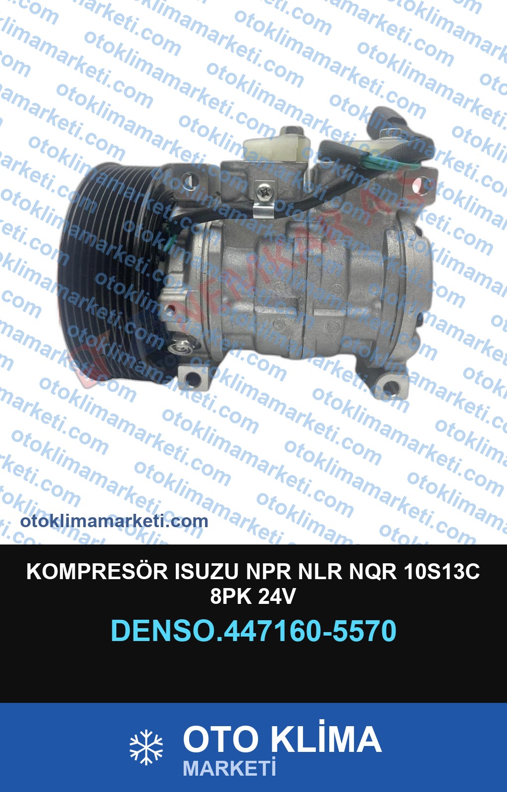 KOMPRESÖR ISUZU NPR NLR NQR 10S13C 8PK 24V
