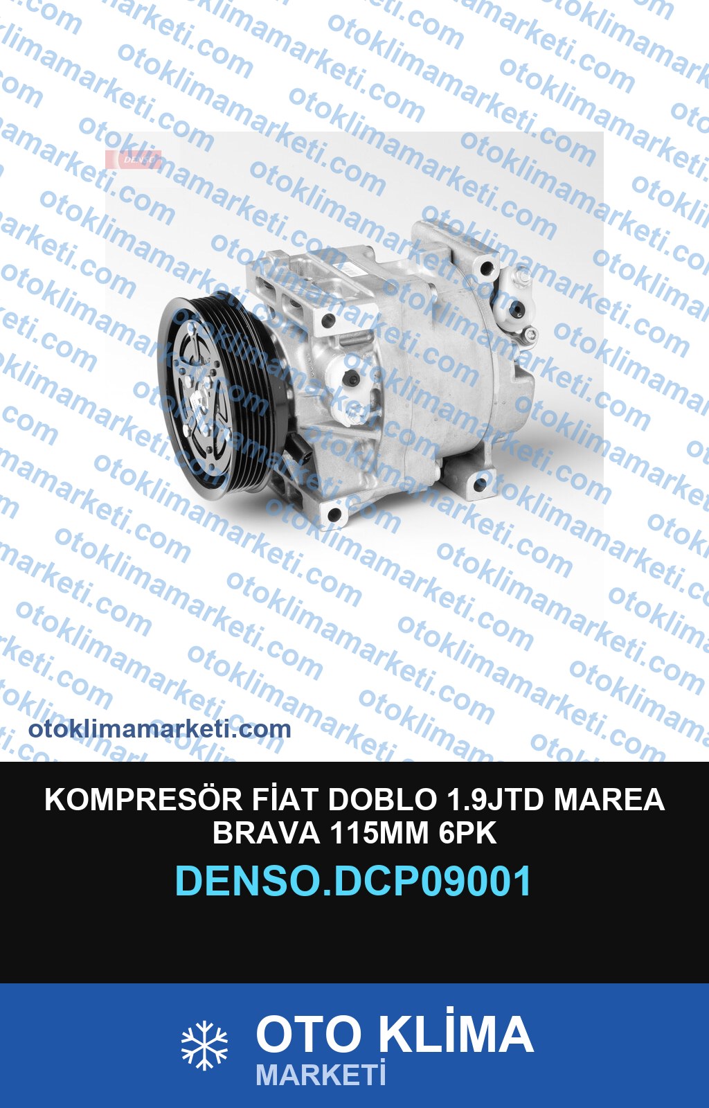 KOMPRESÖR FİAT DOBLO 1.9JTD MAREA BRAVA 115MM 6PK