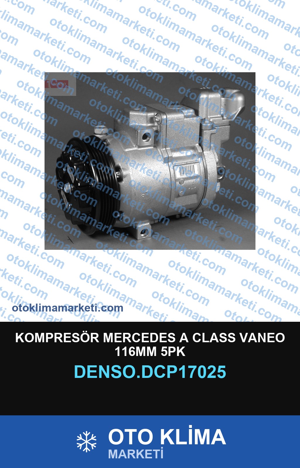 KOMPRESÖR MERCEDES A CLASS VANEO 116MM 5PK