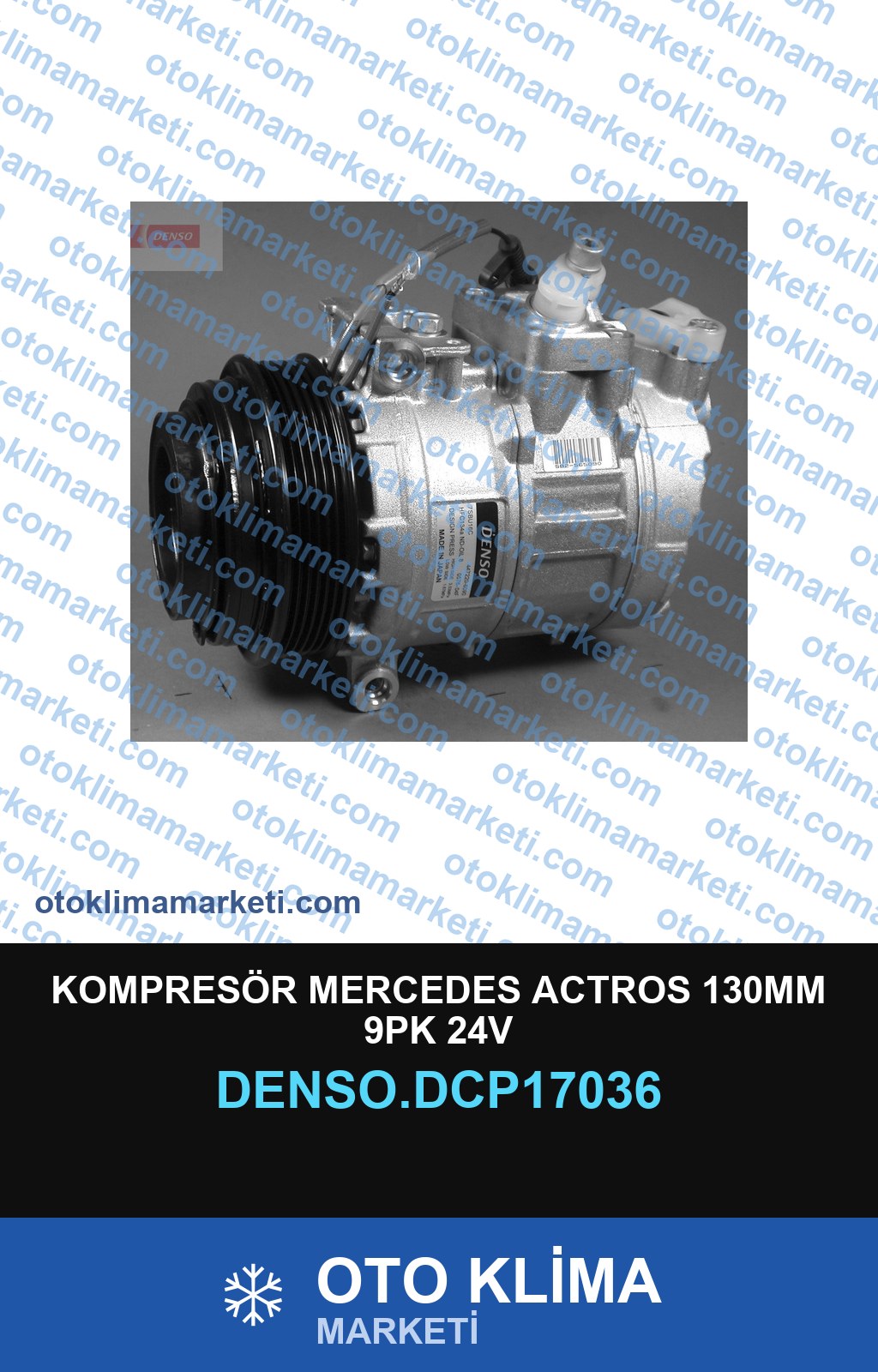KOMPRESÖR MERCEDES ACTROS 130MM 9PK 24V