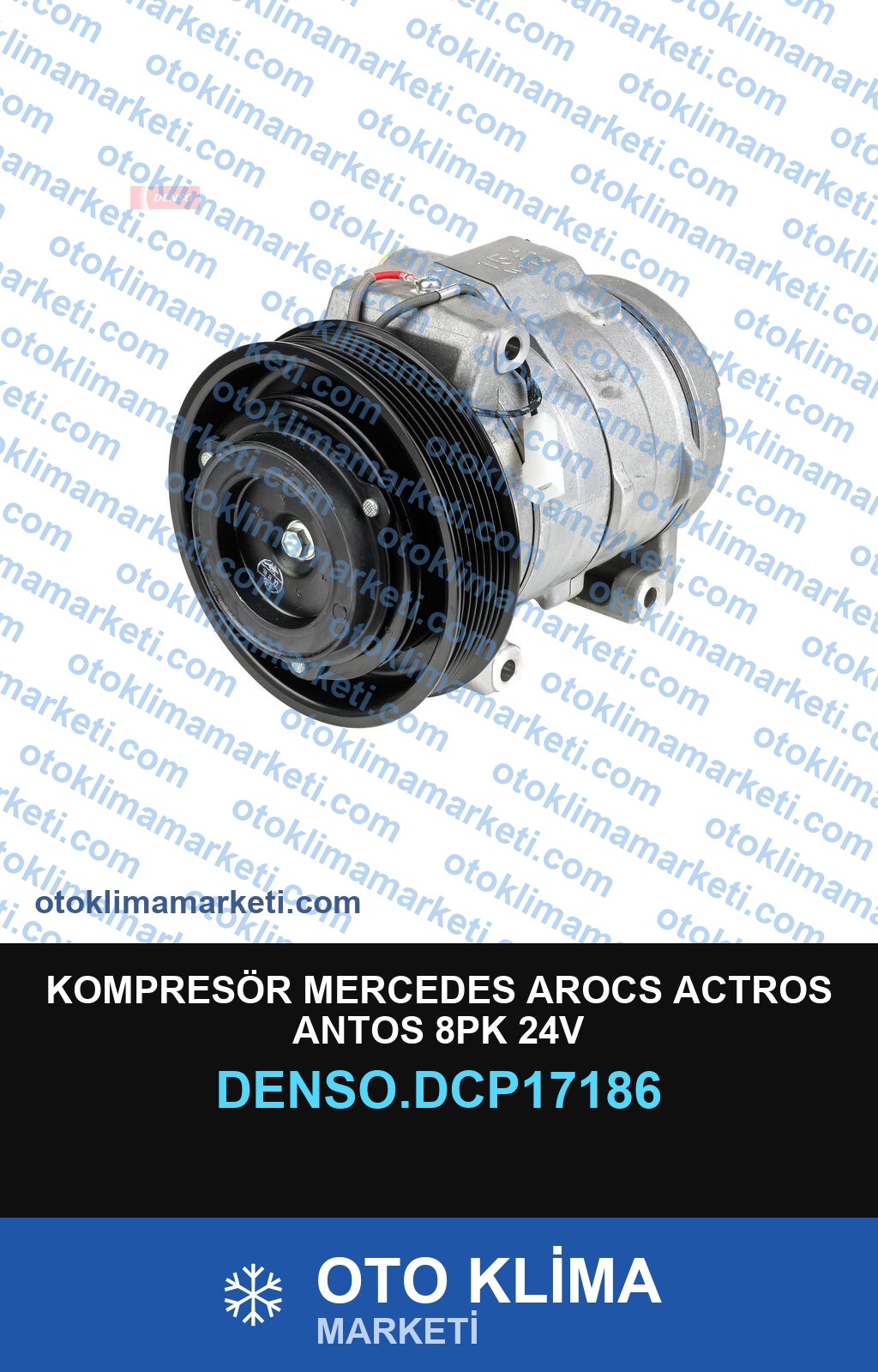 KOMPRESÖR MERCEDES AROCS ACTROS ANTOS 8PK 24V