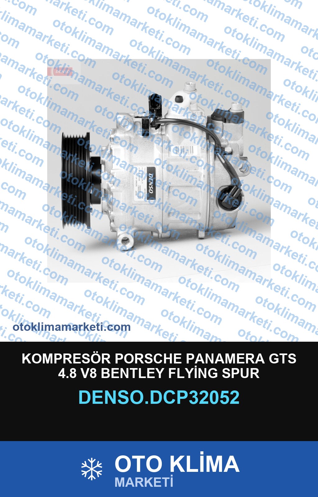 KOMPRESÖR PORSCHE PANAMERA GTS 4.8 V8 BENTLEY FLYİNG SPUR CONTİNENTAL 116MM 7PK