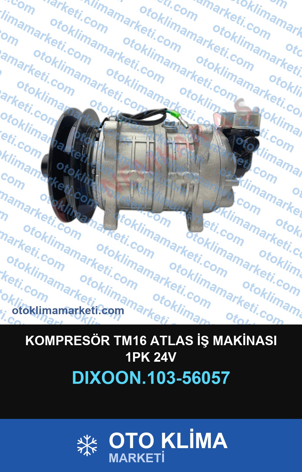 KOMPRESÖR TM16 ATLAS İŞ MAKİNASI 1PK 24V