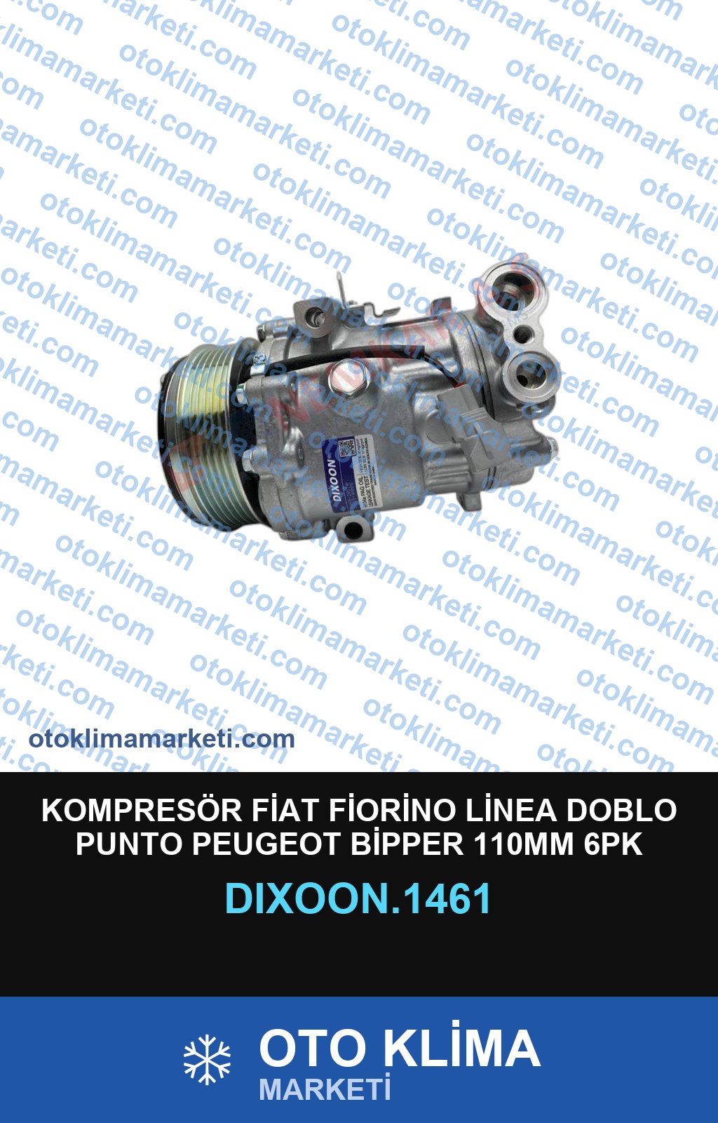 KOMPRESÖR FİAT FİORİNO LİNEA DOBLO PUNTO PEUGEOT BİPPER 110MM 6PK
