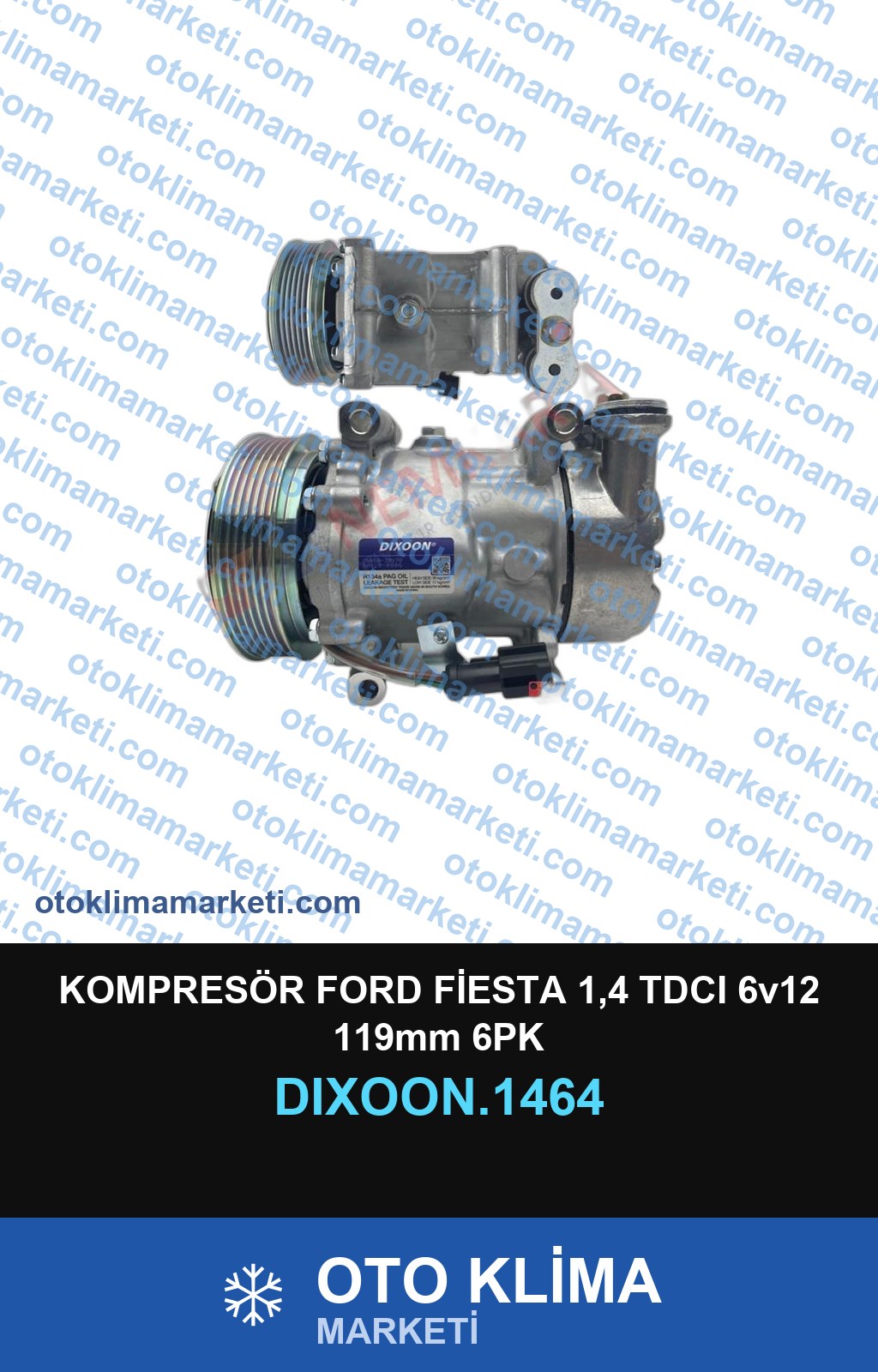 KOMPRESÖR FORD FİESTA 1,4 TDCI 6v12 119mm 6PK