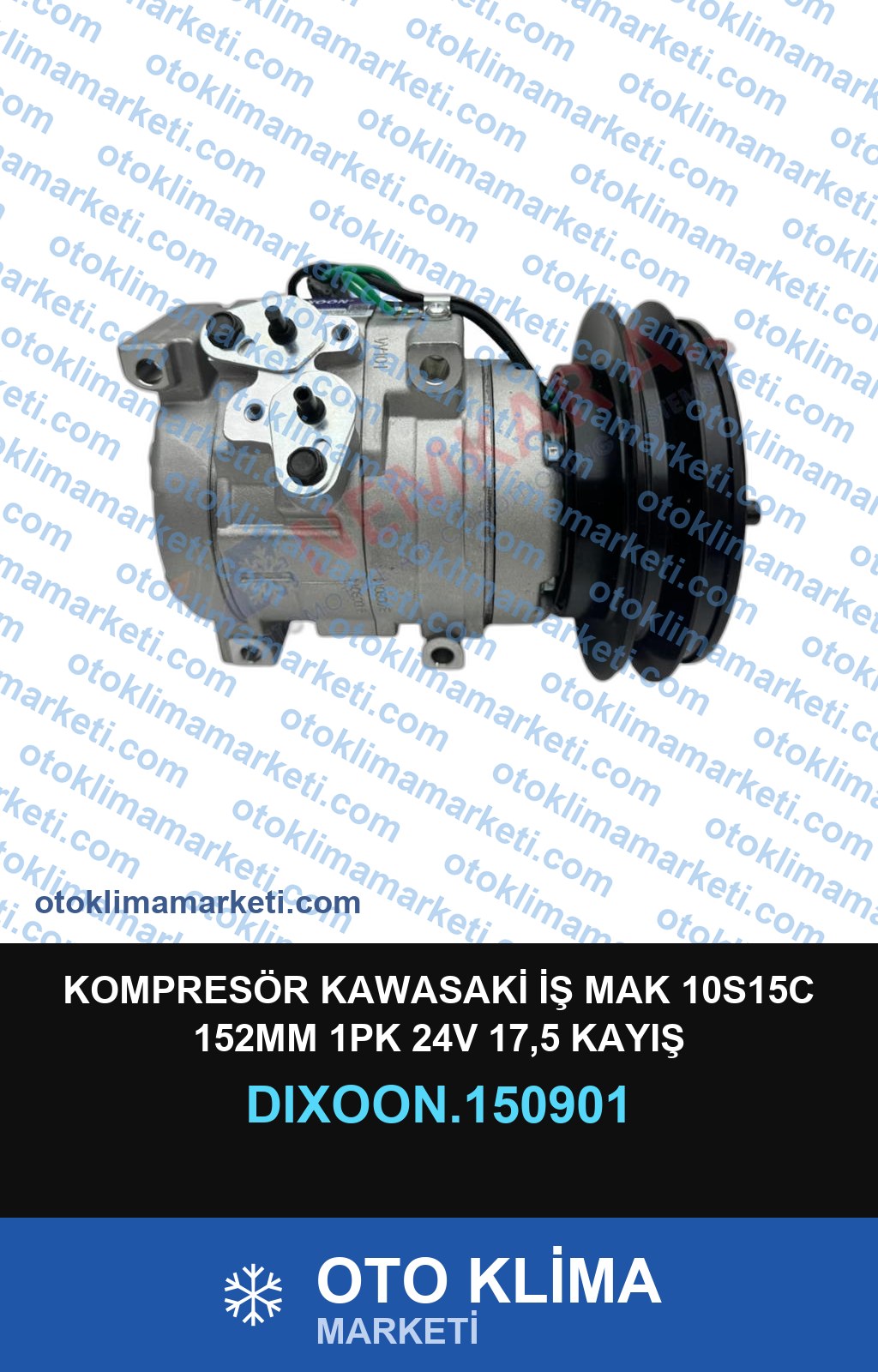 KOMPRESÖR KAWASAKİ İŞ MAK 10S15C 152MM 1PK 24V 17,5 KAYIŞ