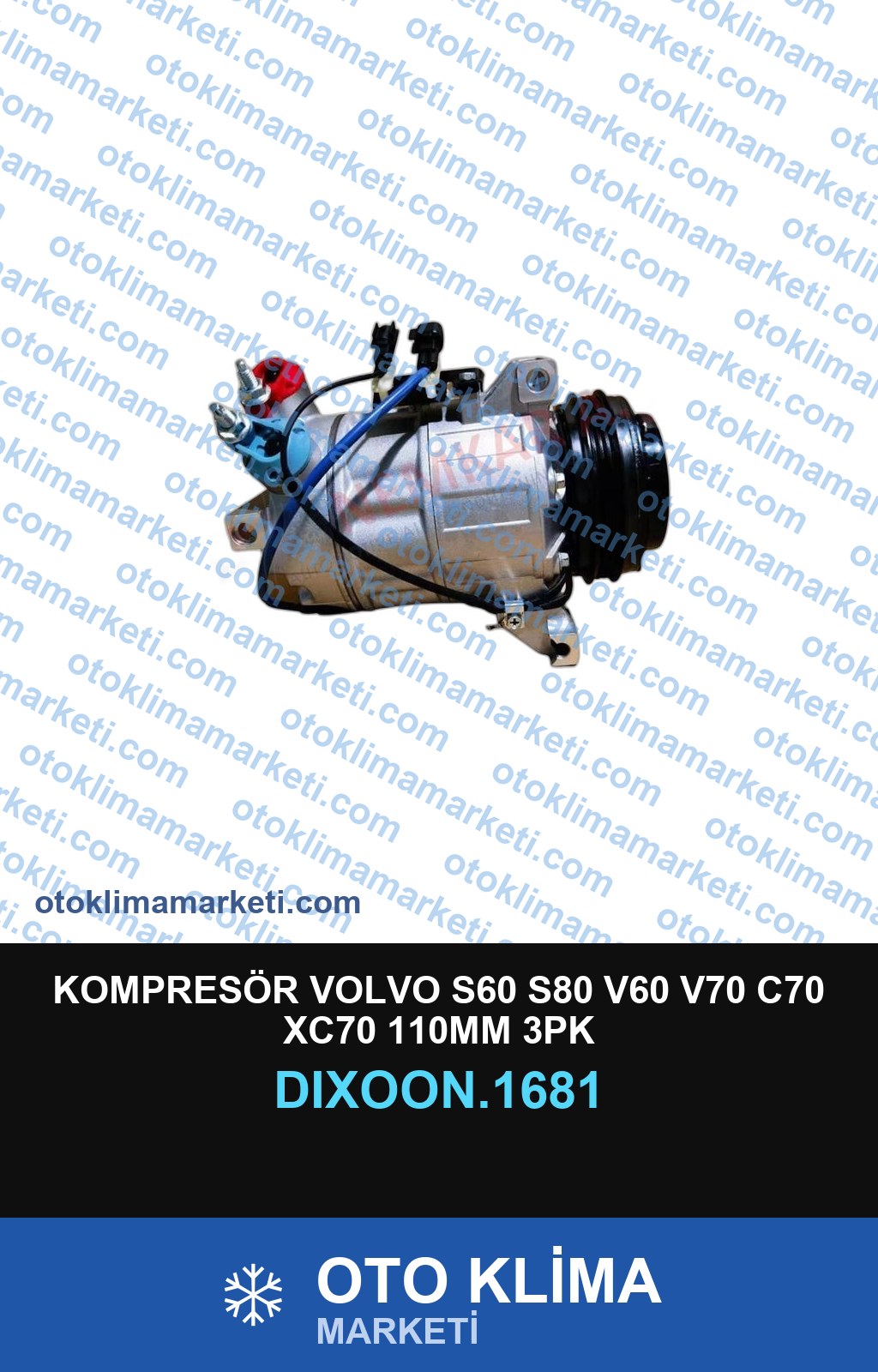 KOMPRESÖR VOLVO S60 S80 V60 V70 C70 XC70 110MM 3PK