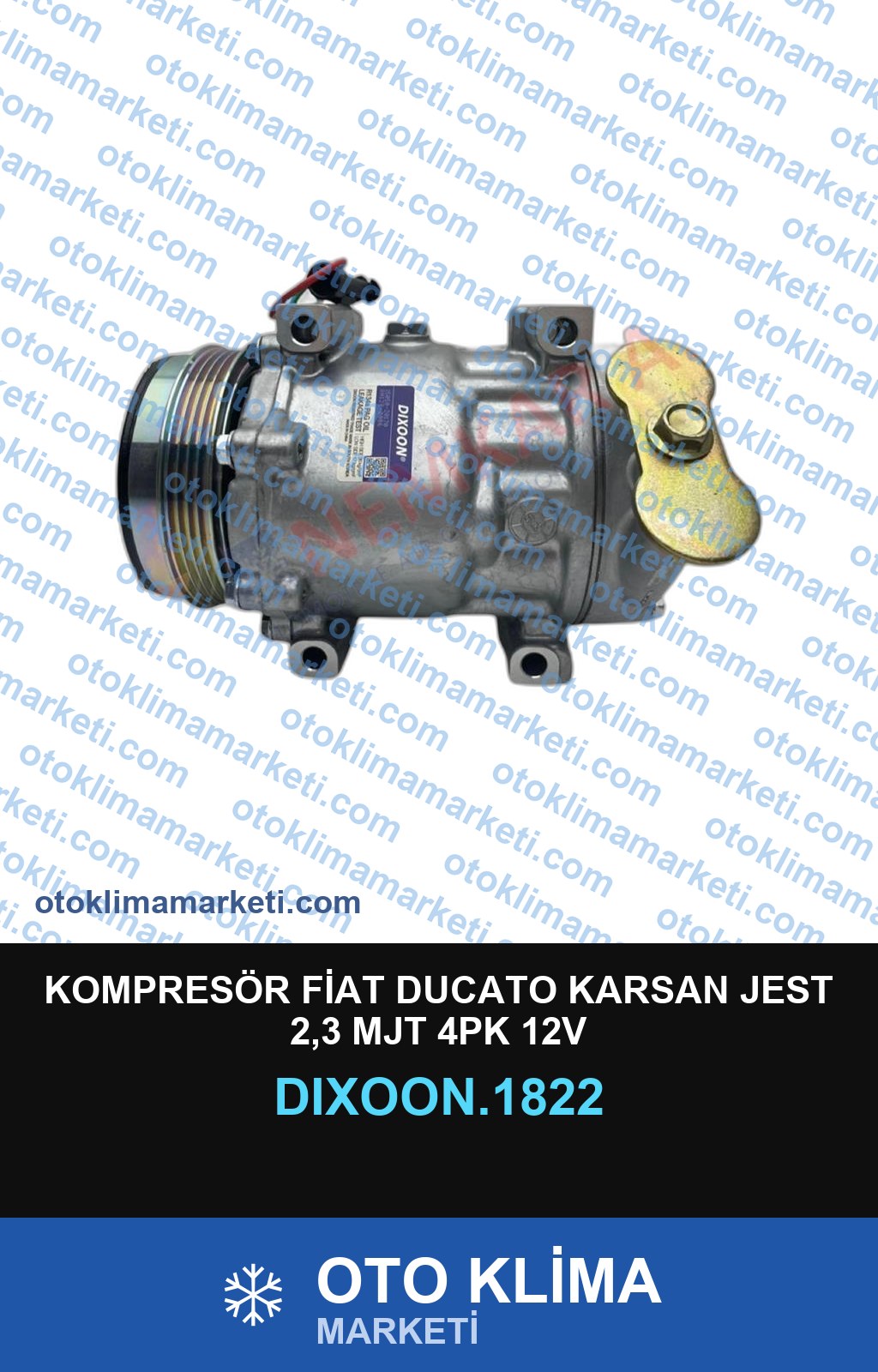 KOMPRESÖR FİAT DUCATO KARSAN JEST 2,3 MJT 4PK 12V