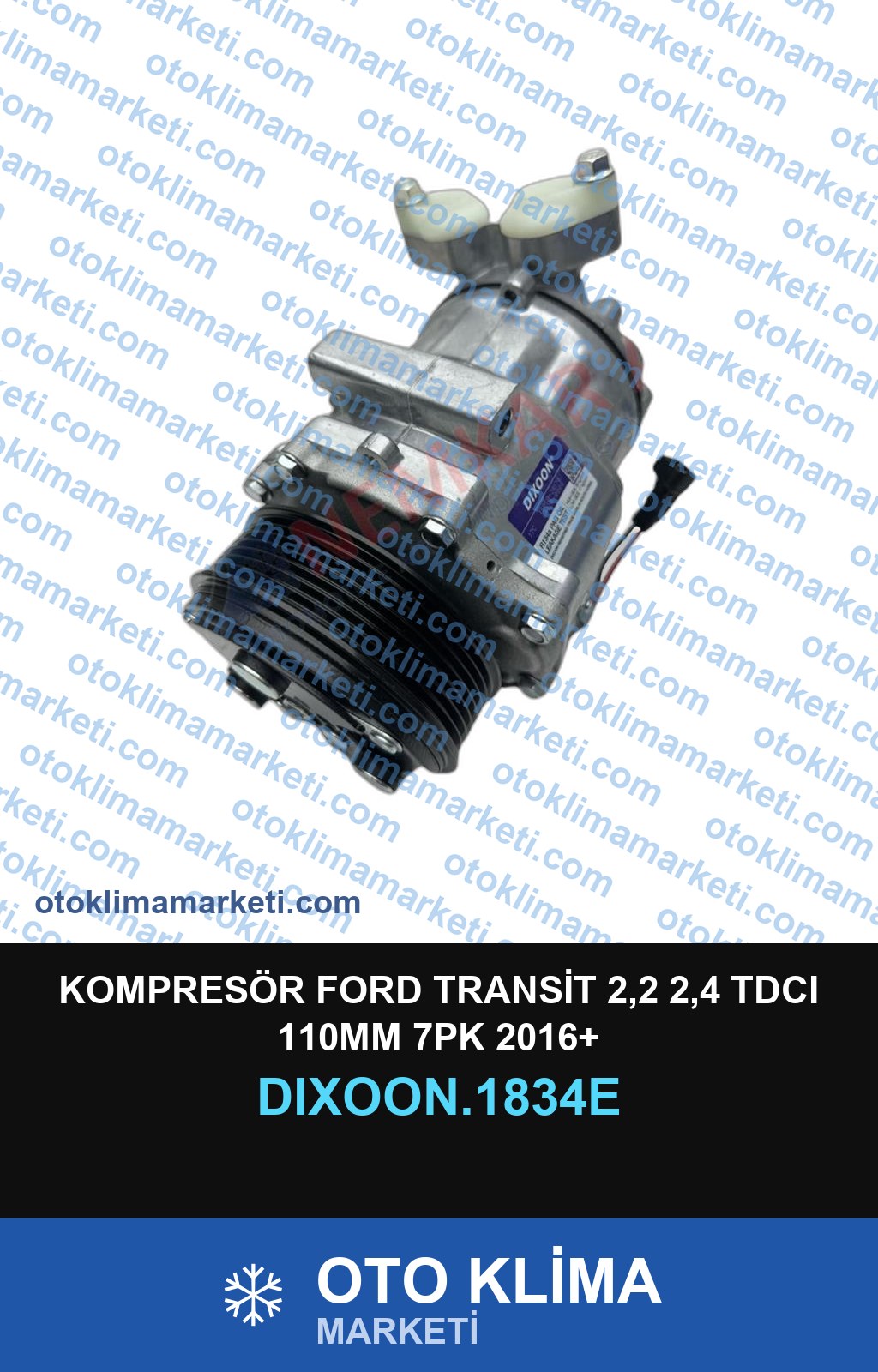 KOMPRESÖR FORD TRANSİT 2,2 2,4 TDCI 110MM 7PK 2016+