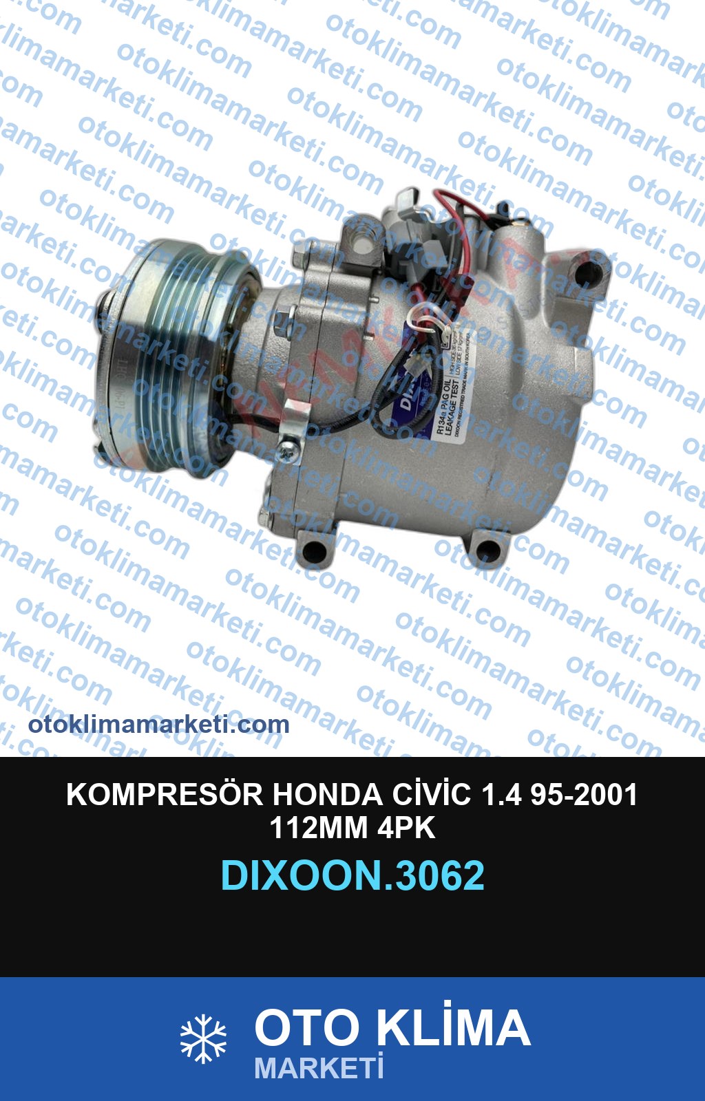 KOMPRESÖR HONDA CİVİC 1.4 95-2001 112MM 4PK