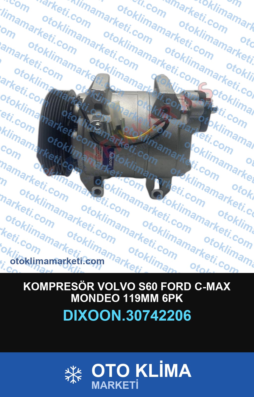 KOMPRESÖR VOLVO S60 FORD C-MAX MONDEO 119MM 6PK