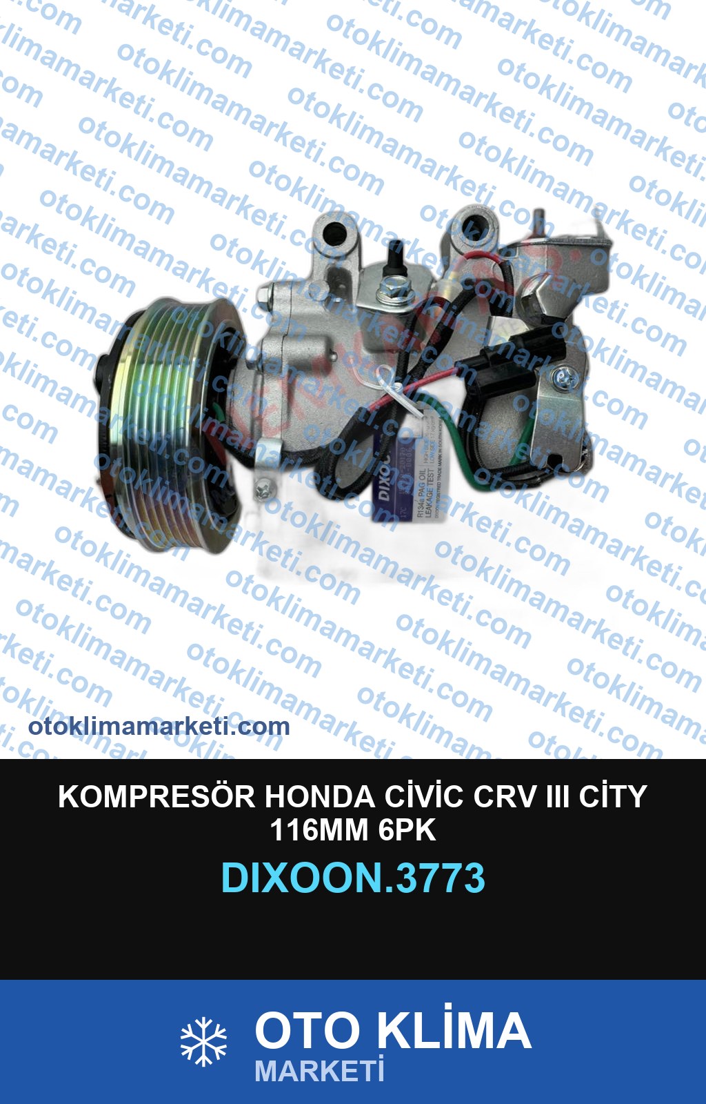 KOMPRESÖR HONDA CİVİC CRV III CİTY 116MM 6PK