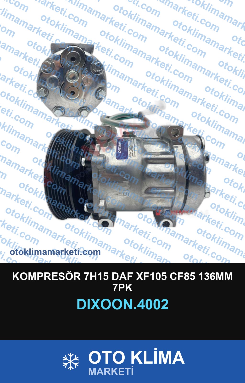 KOMPRESÖR 7H15 DAF XF105 CF85 136MM 7PK