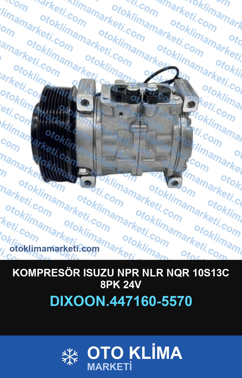 KOMPRESÖR ISUZU NPR NLR NQR 10S13C 8PK 24V