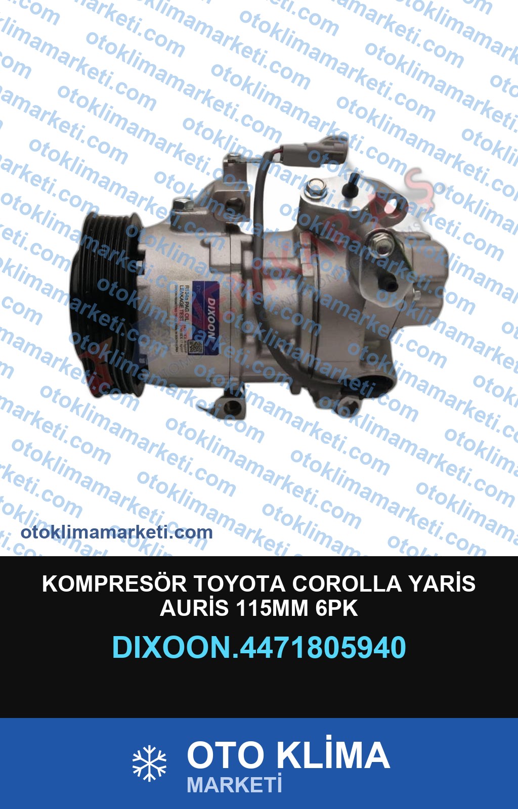 KOMPRESÖR TOYOTA COROLLA YARİS AURİS 115MM 6PK