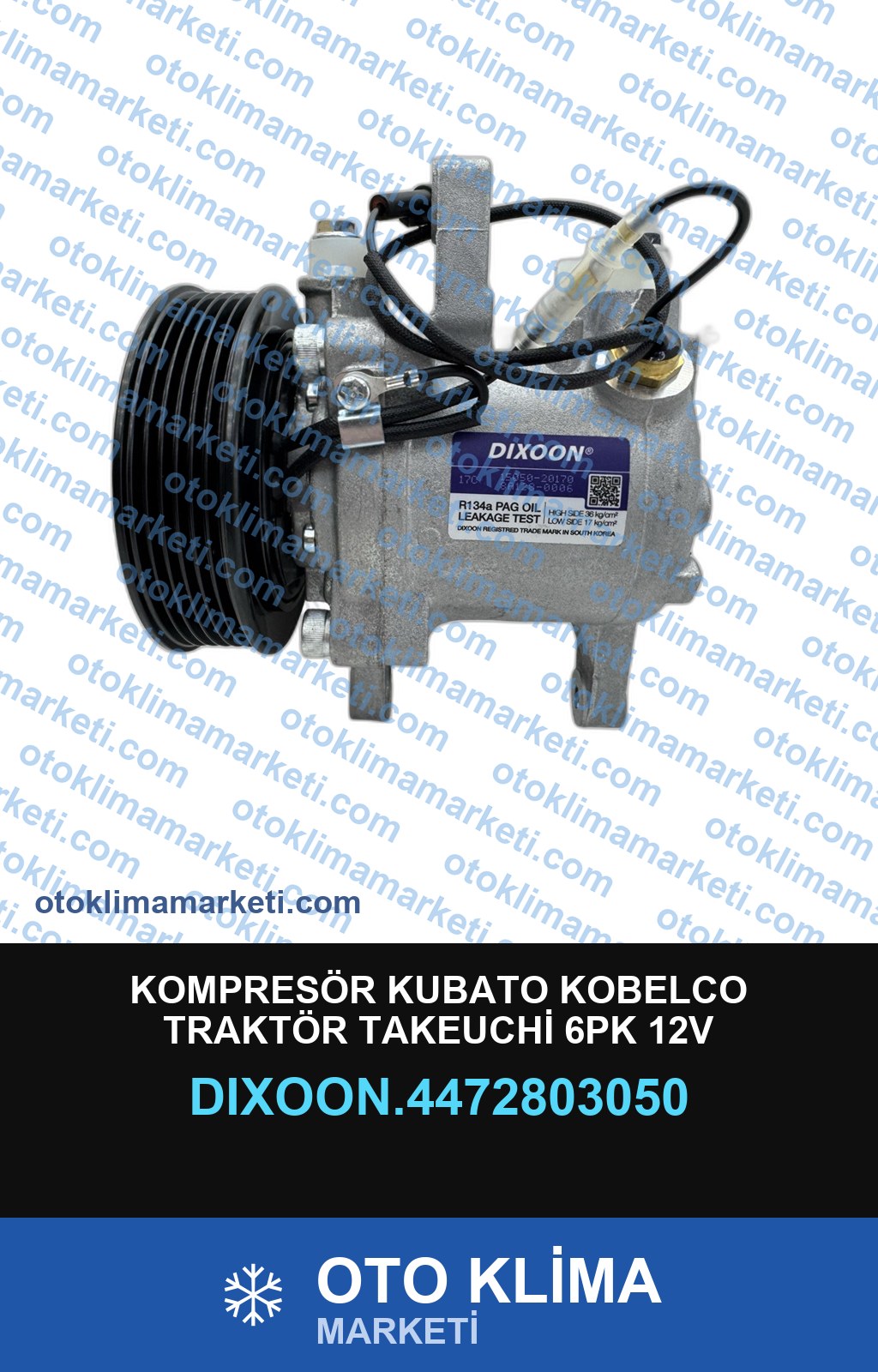 KOMPRESÖR KUBATO KOBELCO TRAKTÖR TAKEUCHİ 6PK 12V