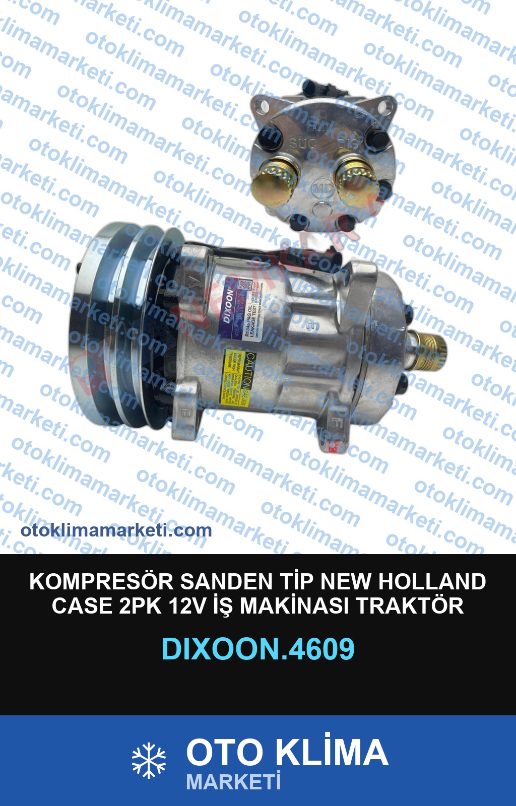 KOMPRESÖR SANDEN TİP NEW HOLLAND CASE 2PK 12V İŞ MAKİNASI TRAKTÖR ÜNİVERSAL