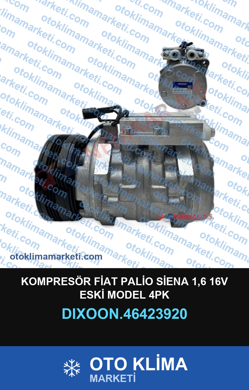 KOMPRESÖR FİAT PALİO SİENA 1,6 16V ESKİ MODEL 4PK