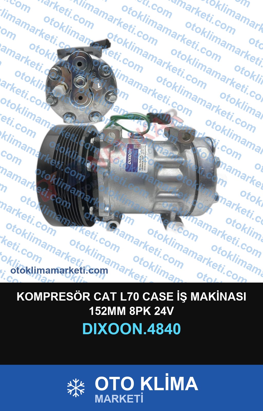 KOMPRESÖR CAT L70 CASE İŞ MAKİNASI 152MM 8PK 24V