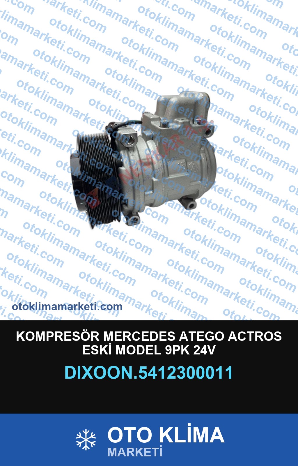 KOMPRESÖR MERCEDES ATEGO ACTROS ESKİ MODEL 9PK 24V