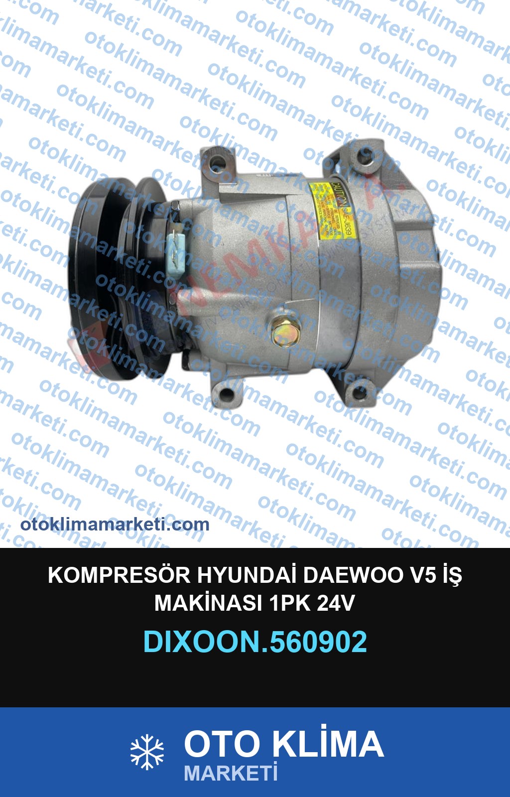 KOMPRESÖR HYUNDAİ DAEWOO V5 İŞ MAKİNASI 1PK 24V