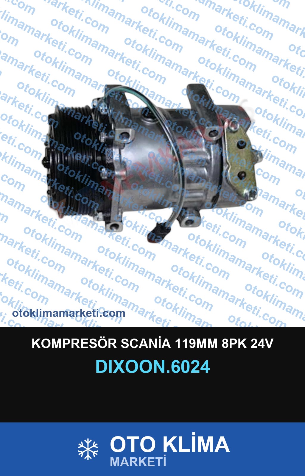 KOMPRESÖR SCANİA 119MM 8PK 24V