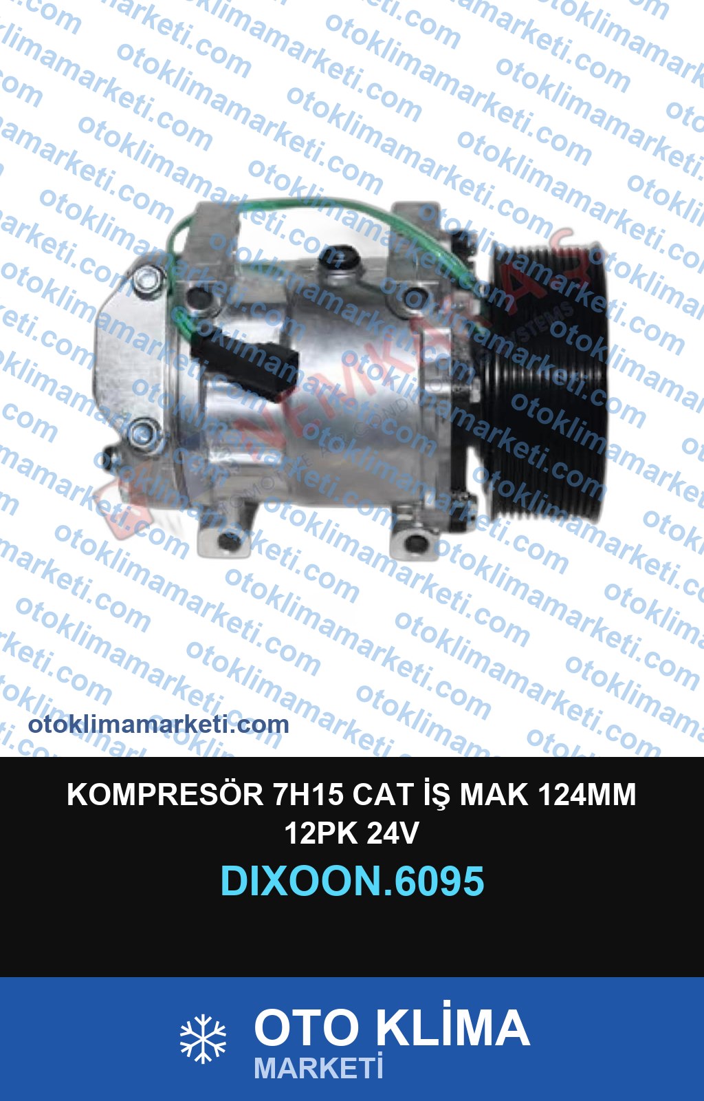KOMPRESÖR 7H15 CAT İŞ MAK 124MM 12PK 24V