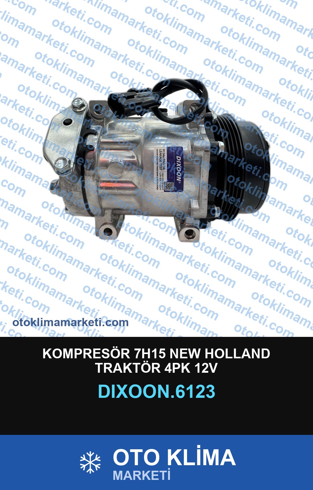 KOMPRESÖR 7H15 NEW HOLLAND TRAKTÖR 4PK 12V