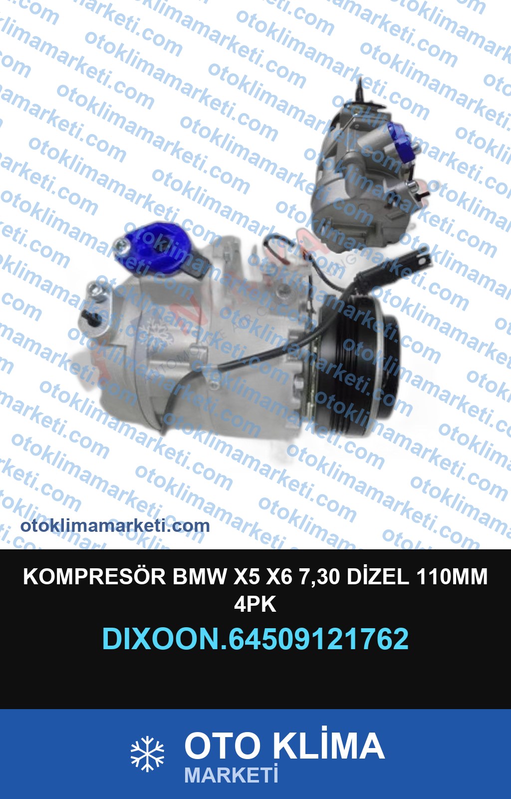 KOMPRESÖR BMW X5 X6 7,30 DİZEL 110MM 4PK