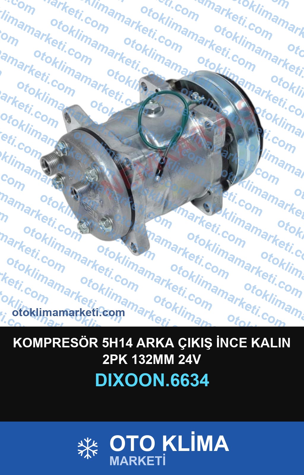 KOMPRESÖR 5H14 ARKA ÇIKIŞ İNCE KALIN 2PK 132MM 24V