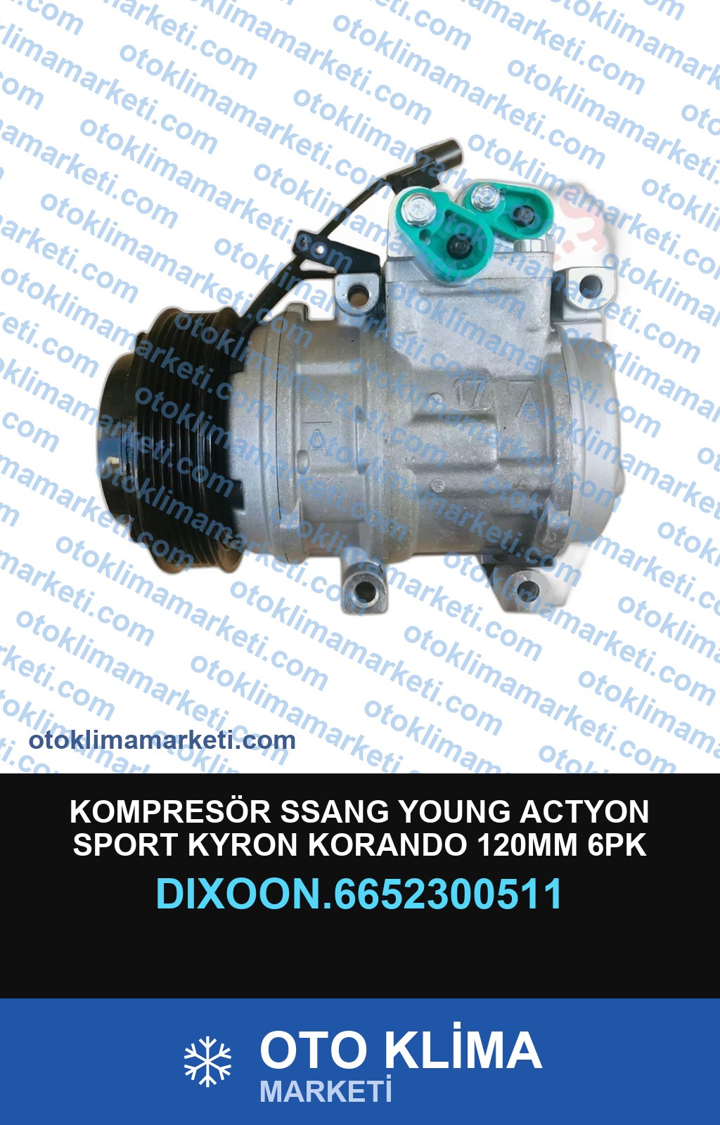 KOMPRESÖR SSANG YOUNG ACTYON SPORT KYRON KORANDO 120MM 6PK
