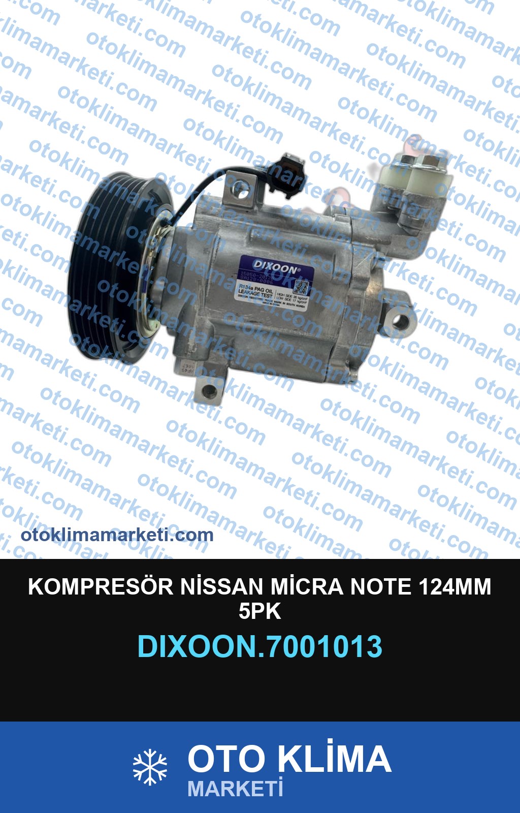 KOMPRESÖR NİSSAN MİCRA NOTE 124MM 5PK