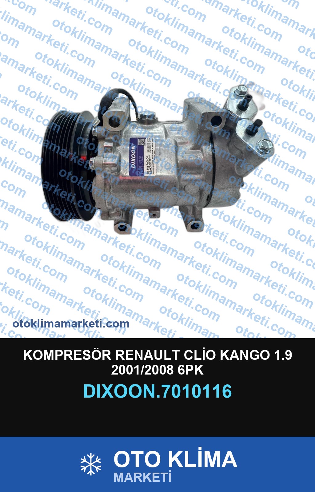 KOMPRESÖR RENAULT CLİO KANGO 1.9 2001/2008 6PK
