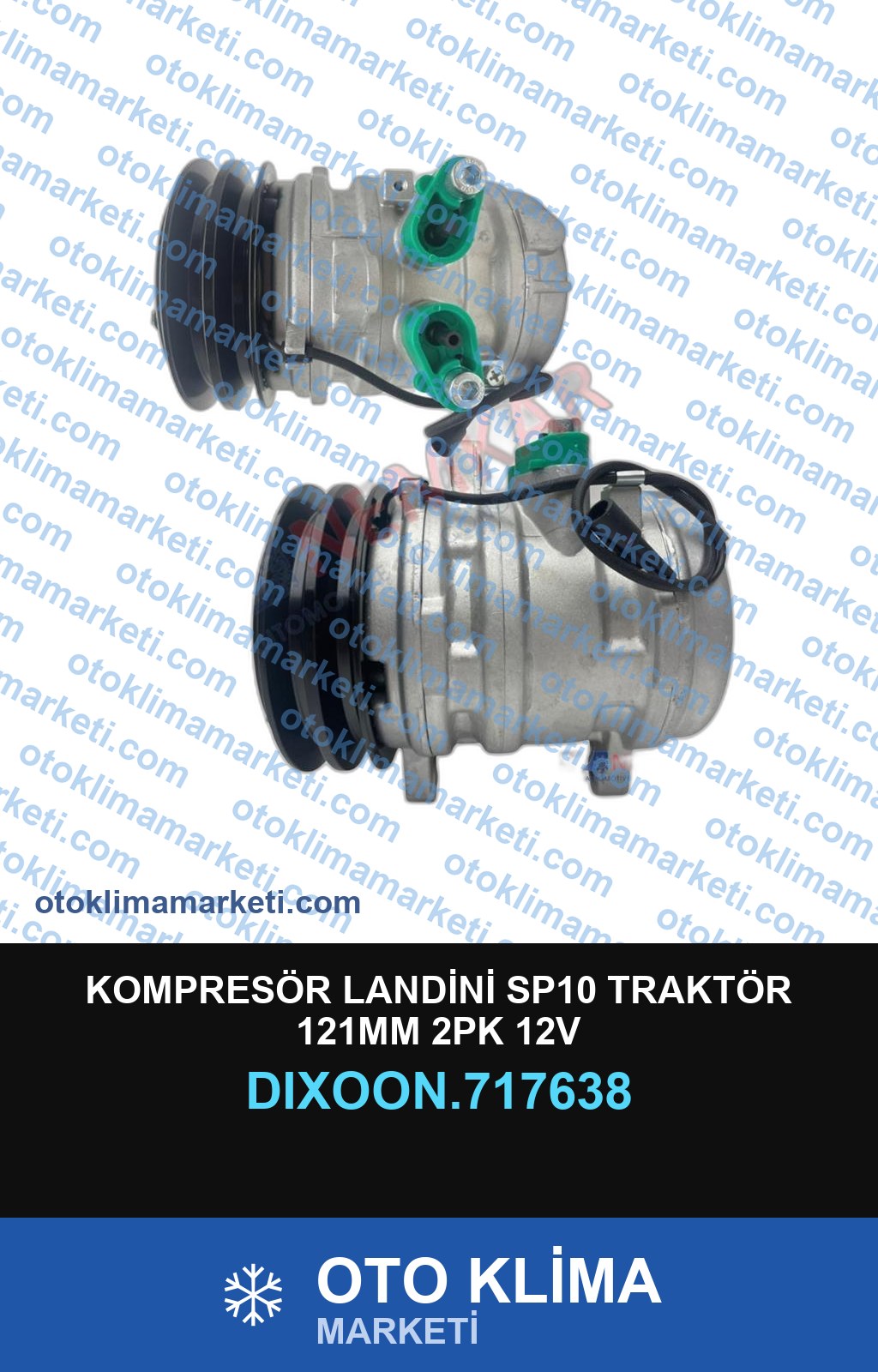 KOMPRESÖR LANDİNİ SP10 TRAKTÖR 121MM 2PK 12V