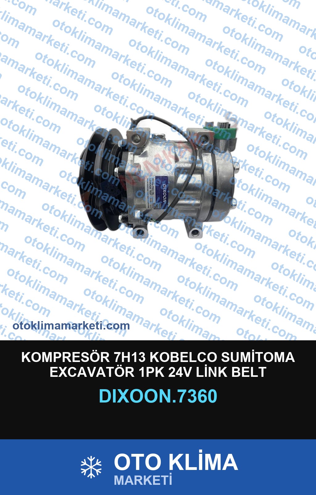 KOMPRESÖR 7H13 KOBELCO SUMİTOMA EXCAVATÖR 1PK 24V LİNK BELT