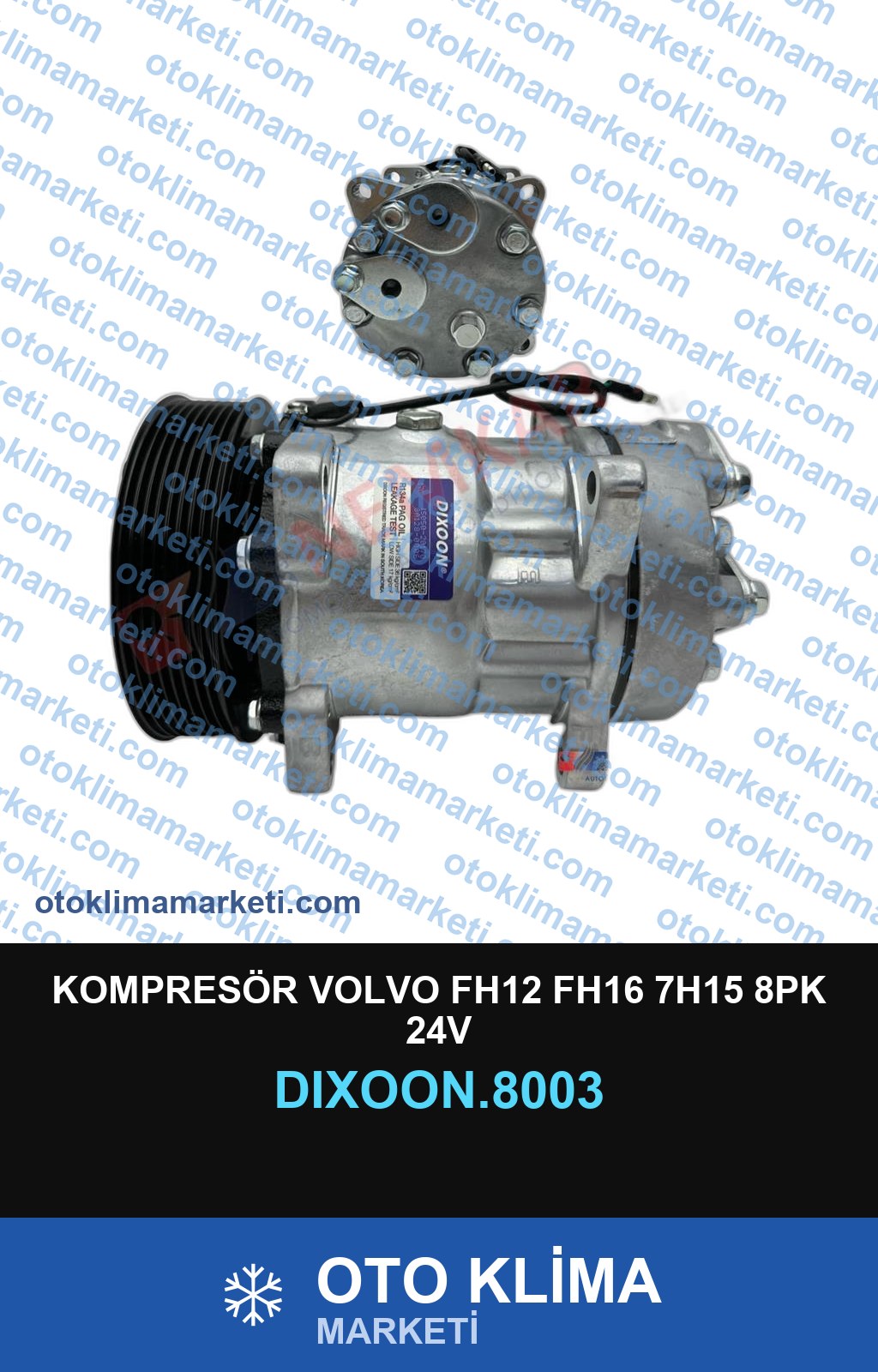 KOMPRESÖR VOLVO FH12 FH16 7H15 8PK 24V