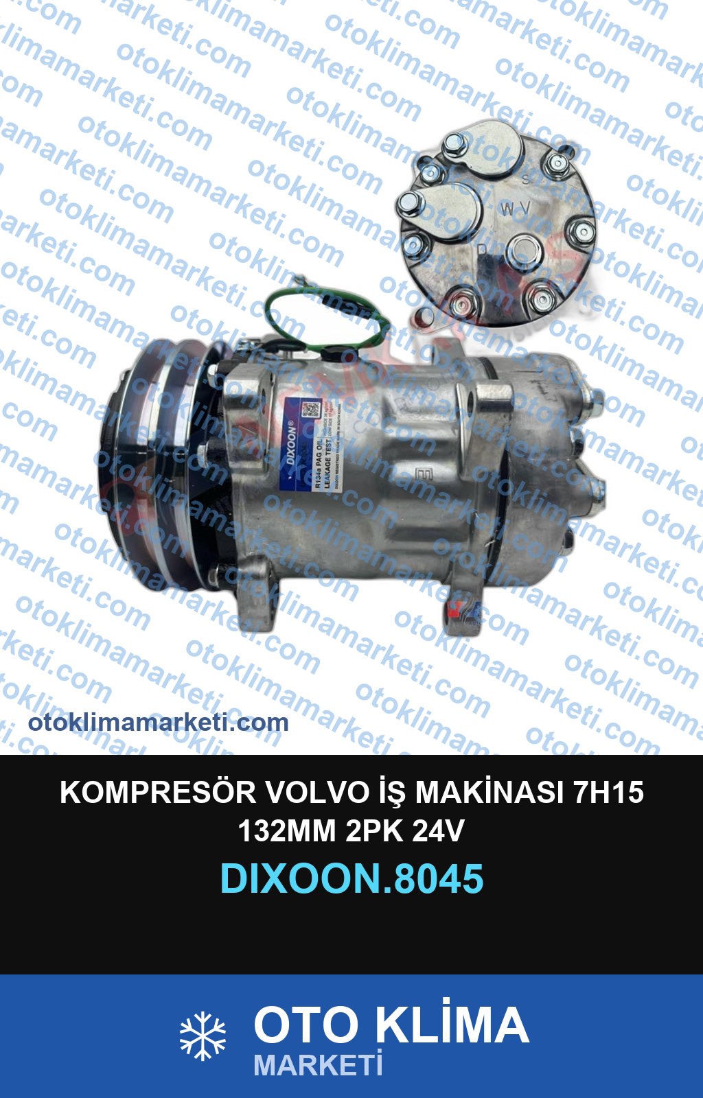 KOMPRESÖR VOLVO İŞ MAKİNASI 7H15 132MM 2PK 24V