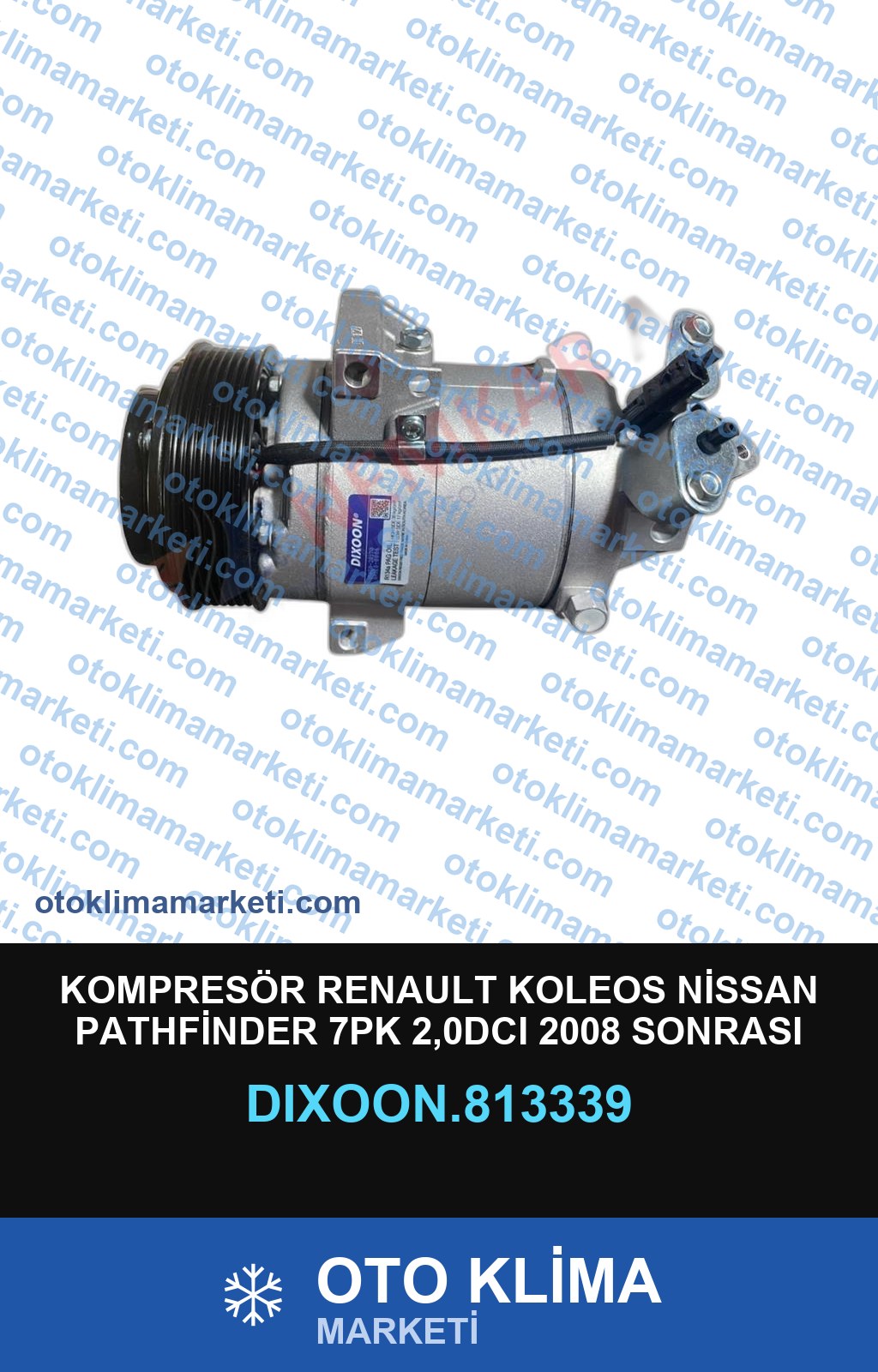 KOMPRESÖR RENAULT KOLEOS NİSSAN PATHFİNDER 7PK 2,0DCI 2008 SONRASI 115MM